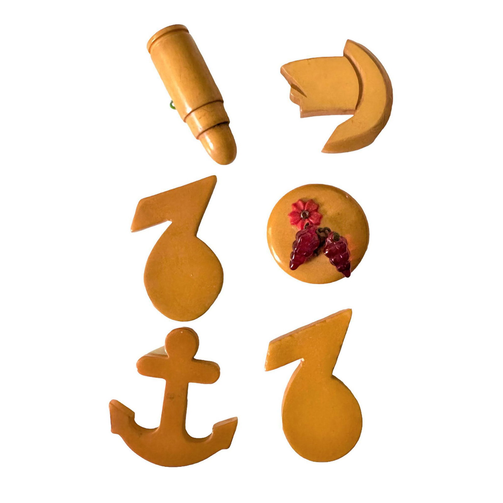 A Small Card of Division Three Bakelite Buttons (1 of 8)