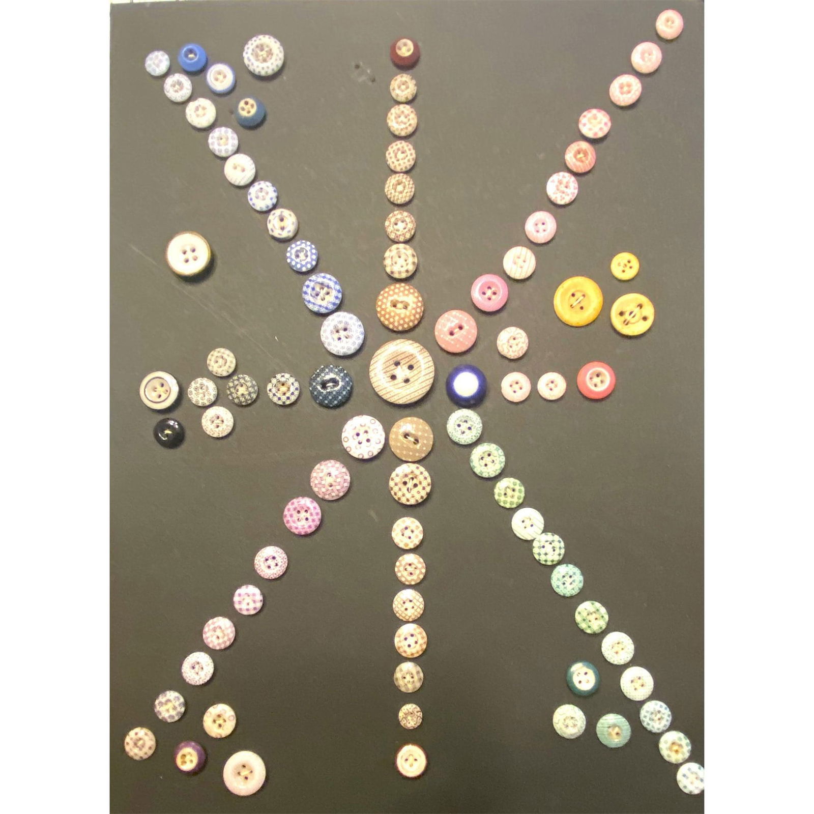 A Card of Assorted Division One Calico Buttons (1 of 2)