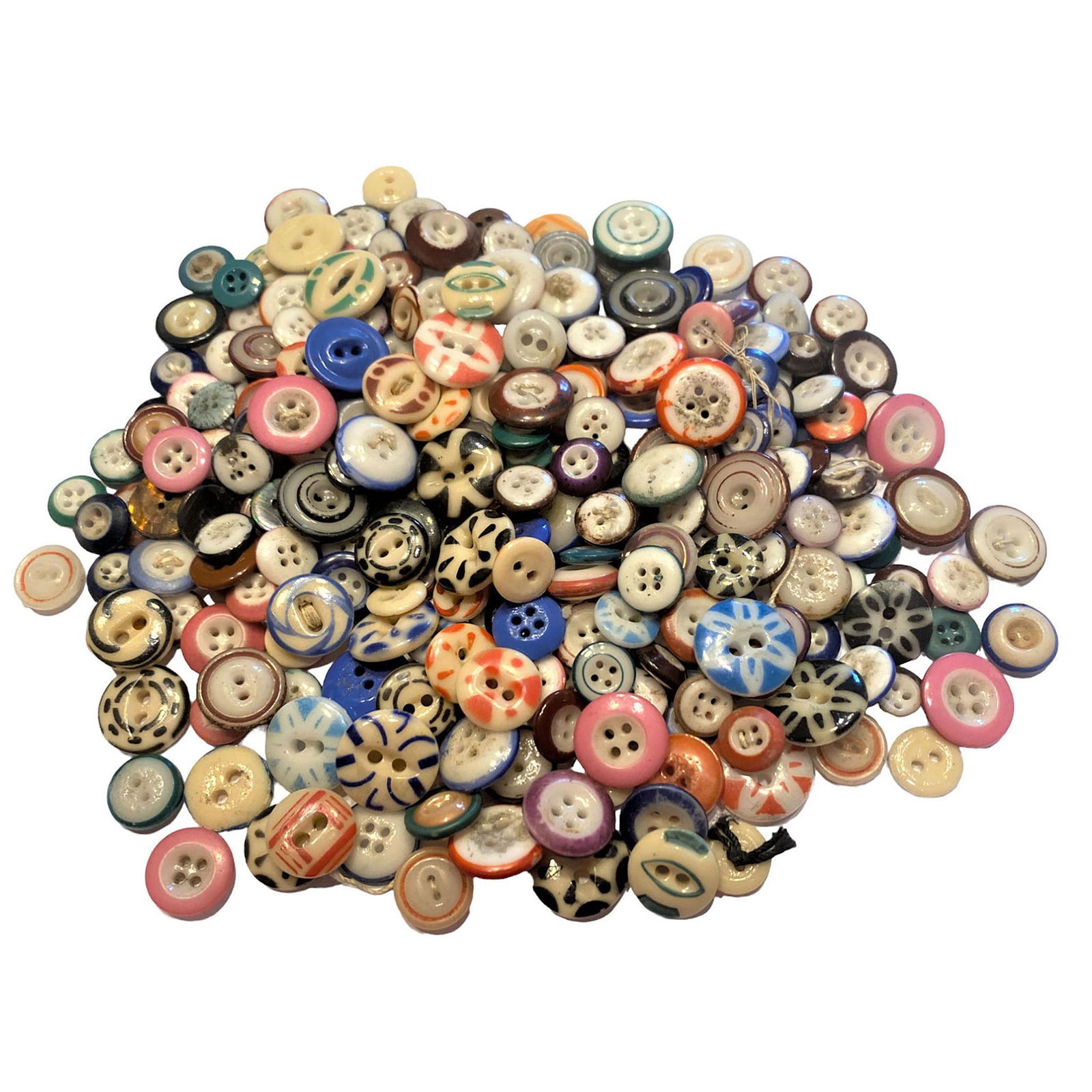 A Bag Lot of China Buttons (1 of 5)