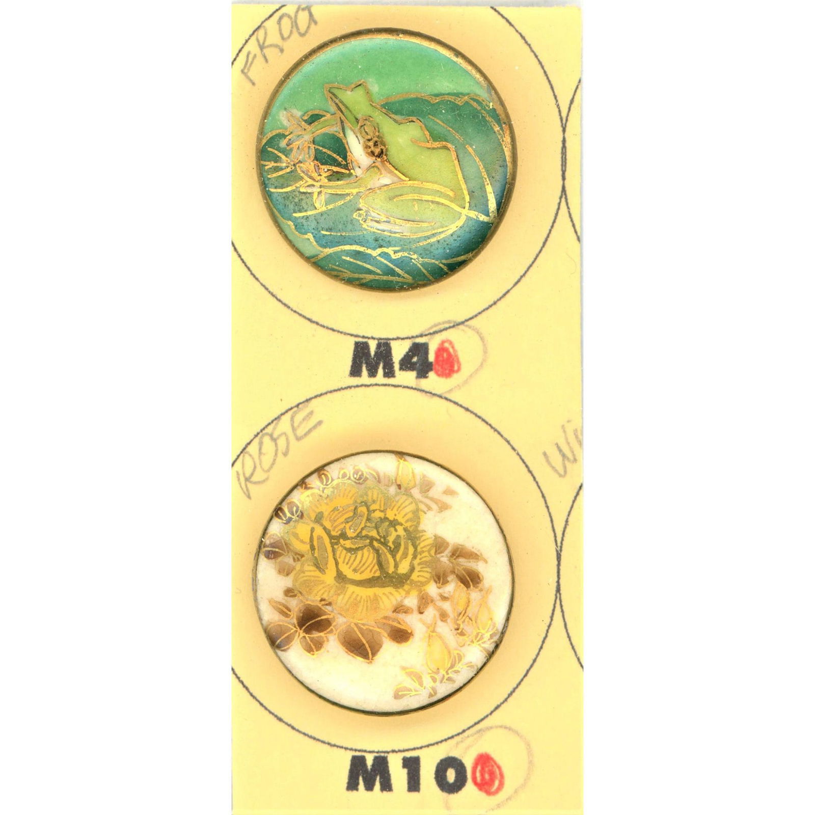 A Small Card of Japanese Satsuma Buttons (1 of 5)