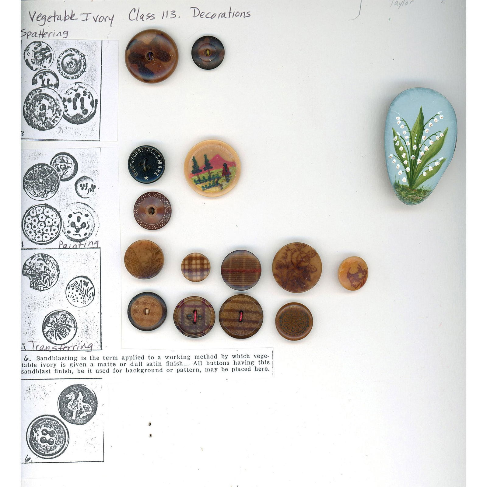 10 Cards of Division One and Three Assorted Vi Buttons (1 of 10)