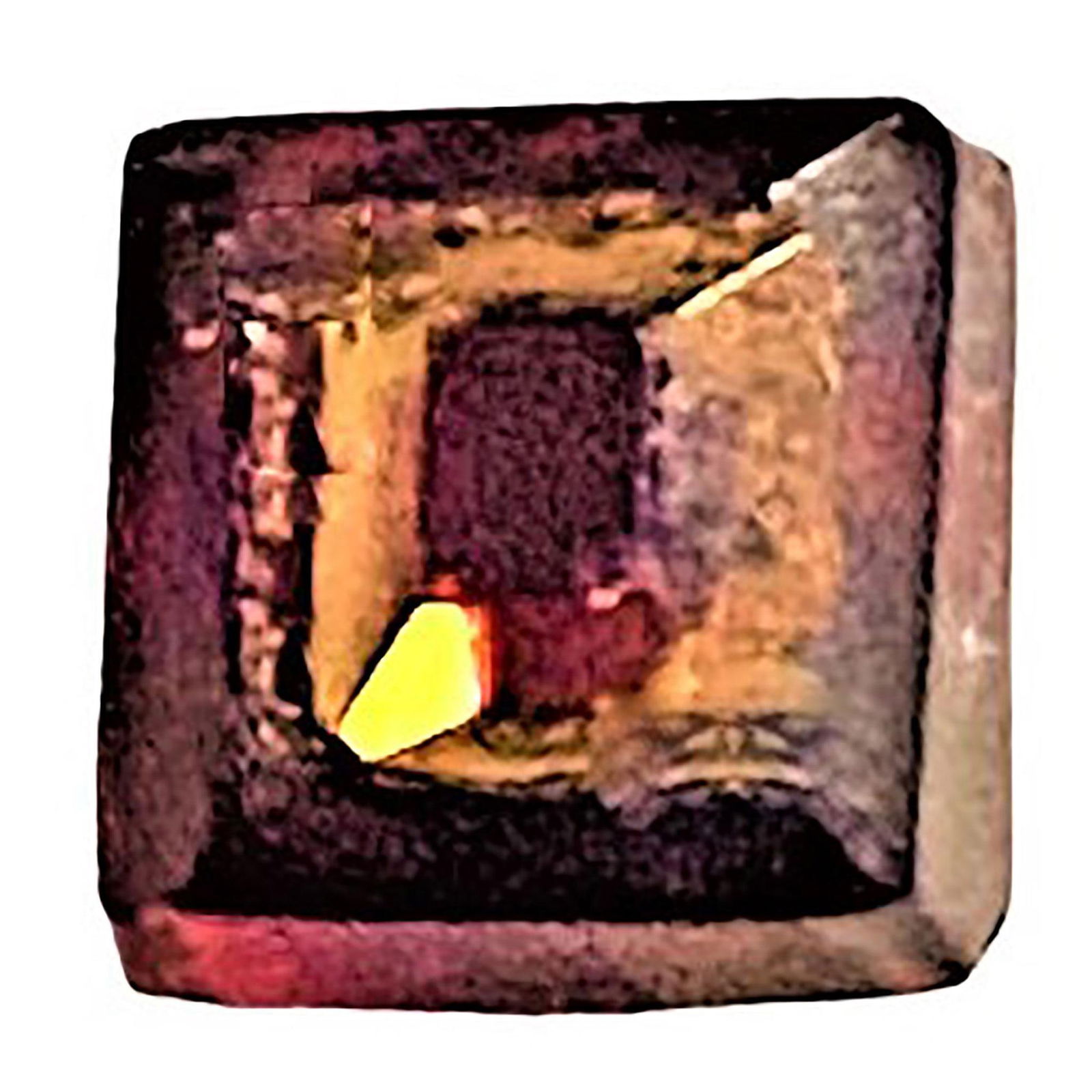 A Division One Tingue Glass Cube Shape Button (1 of 3)