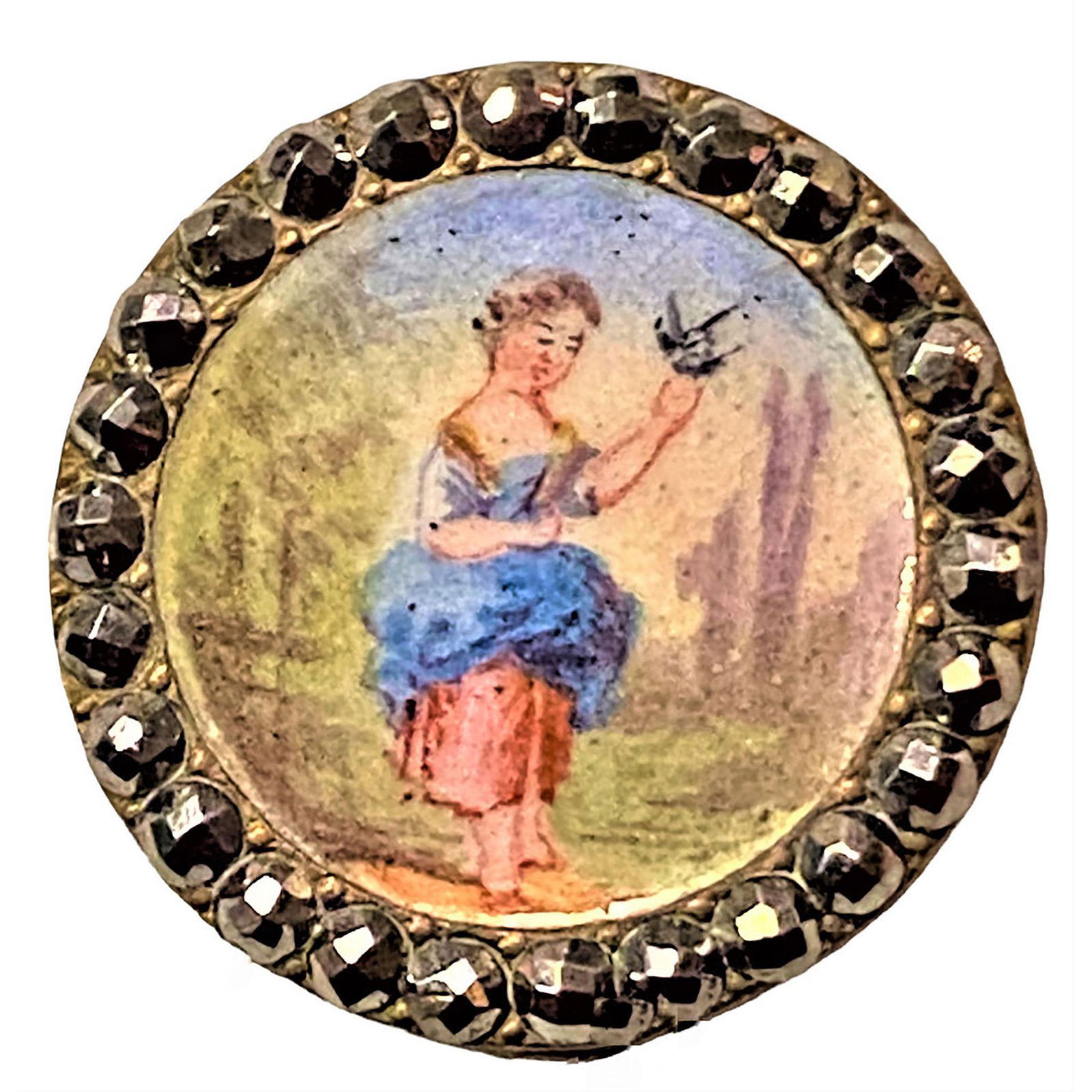 A Division One Hand Painted Enamel Button (1 of 2)