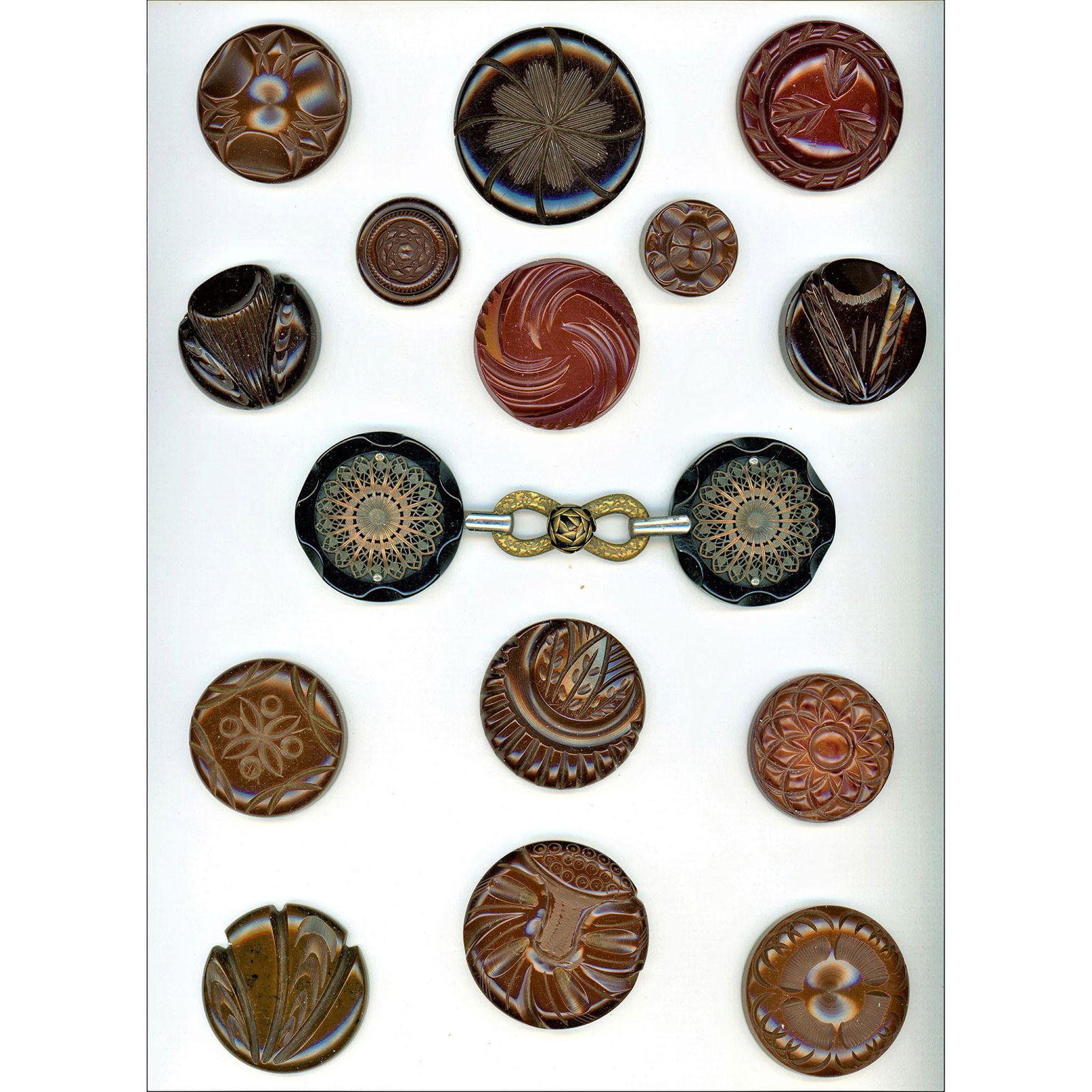 2 Cards of Division Three Assorted Bakelite Buttons (1 of 5)