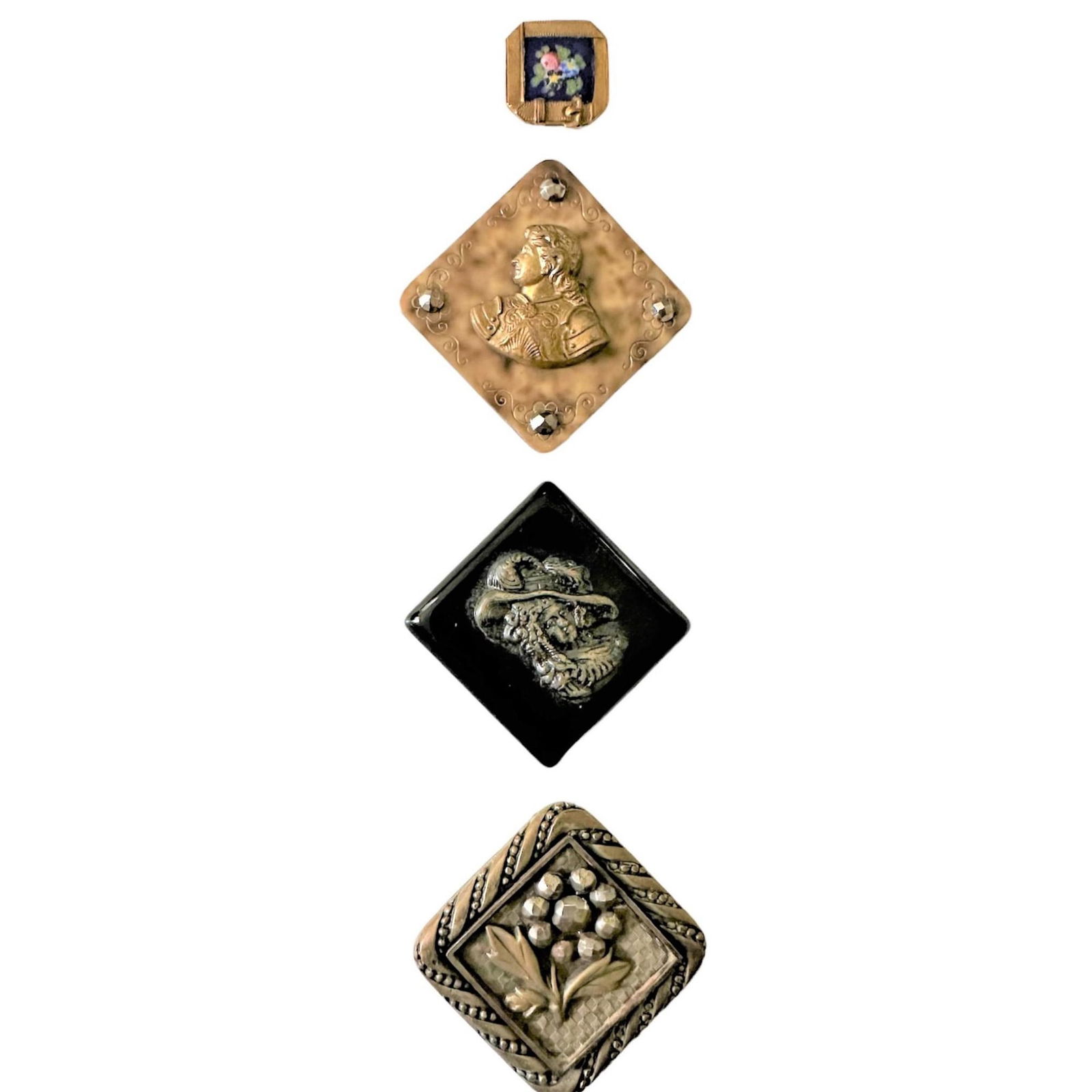 A Small Card of Division One Buttons Including Heads (1 of 6)