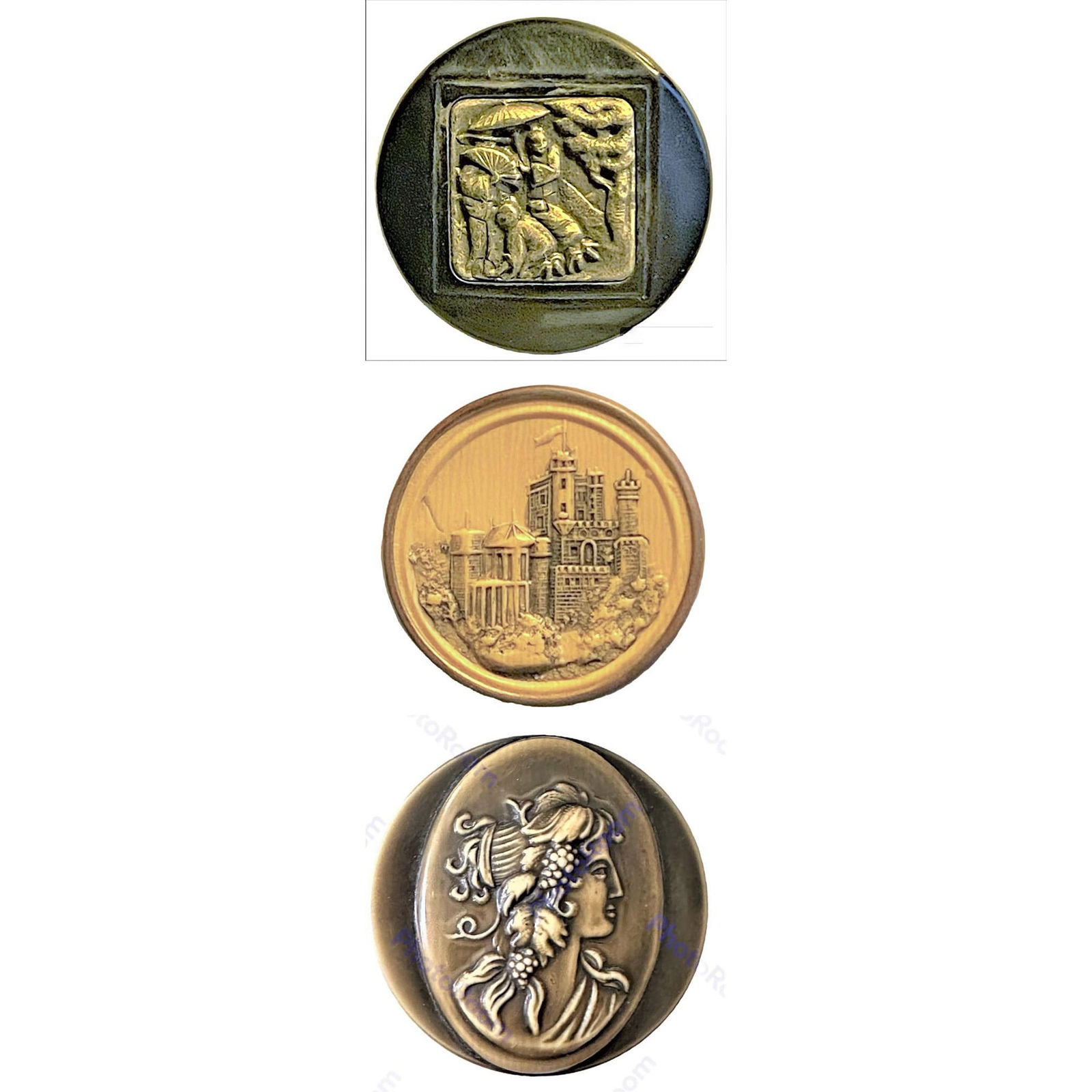 A Small Card of Division 1 & 3 Celluloid Bittons (1 of 4)