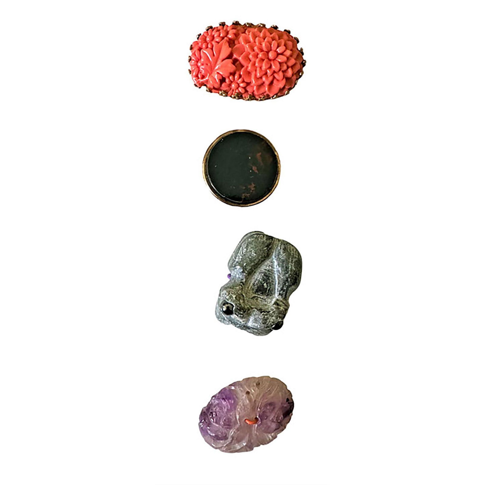 A Small Card of Div 1 & 3 Gemstone Buttons (1 of 6)