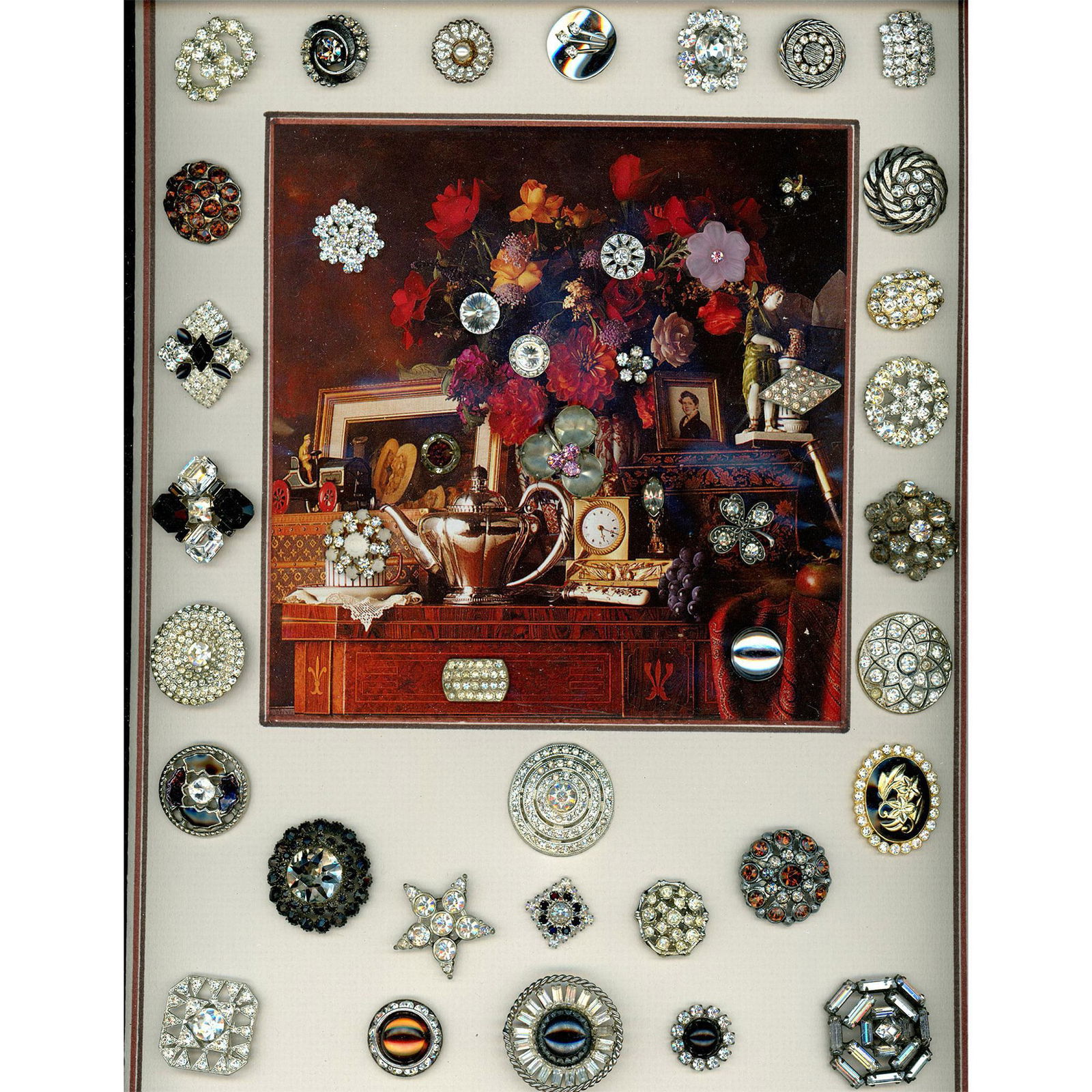 A Card of Division 1 & 3 Assorted Jewel Buttons (1 of 4)