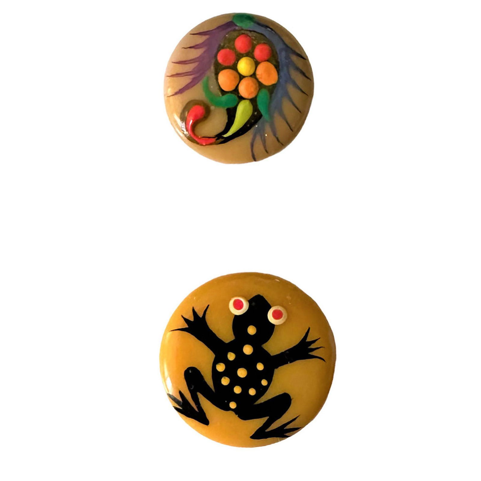 A Small Card of Division Three Artist Made Buttins (1 of 4)