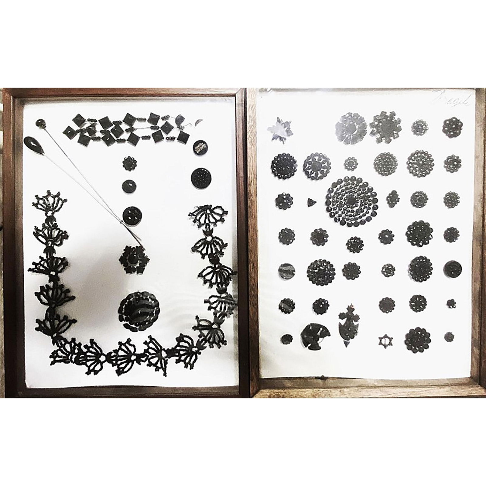 2 Cards of Black Glass Riveted (1 of 6)