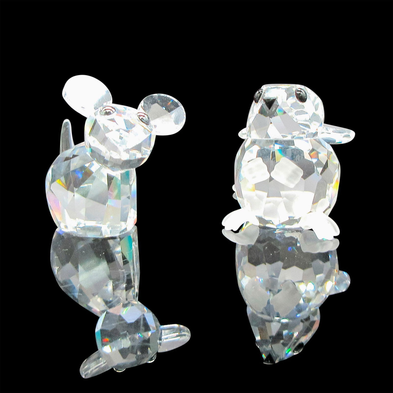 2pc Swarovski Crystal Figurines, Mouse (1 of 3)