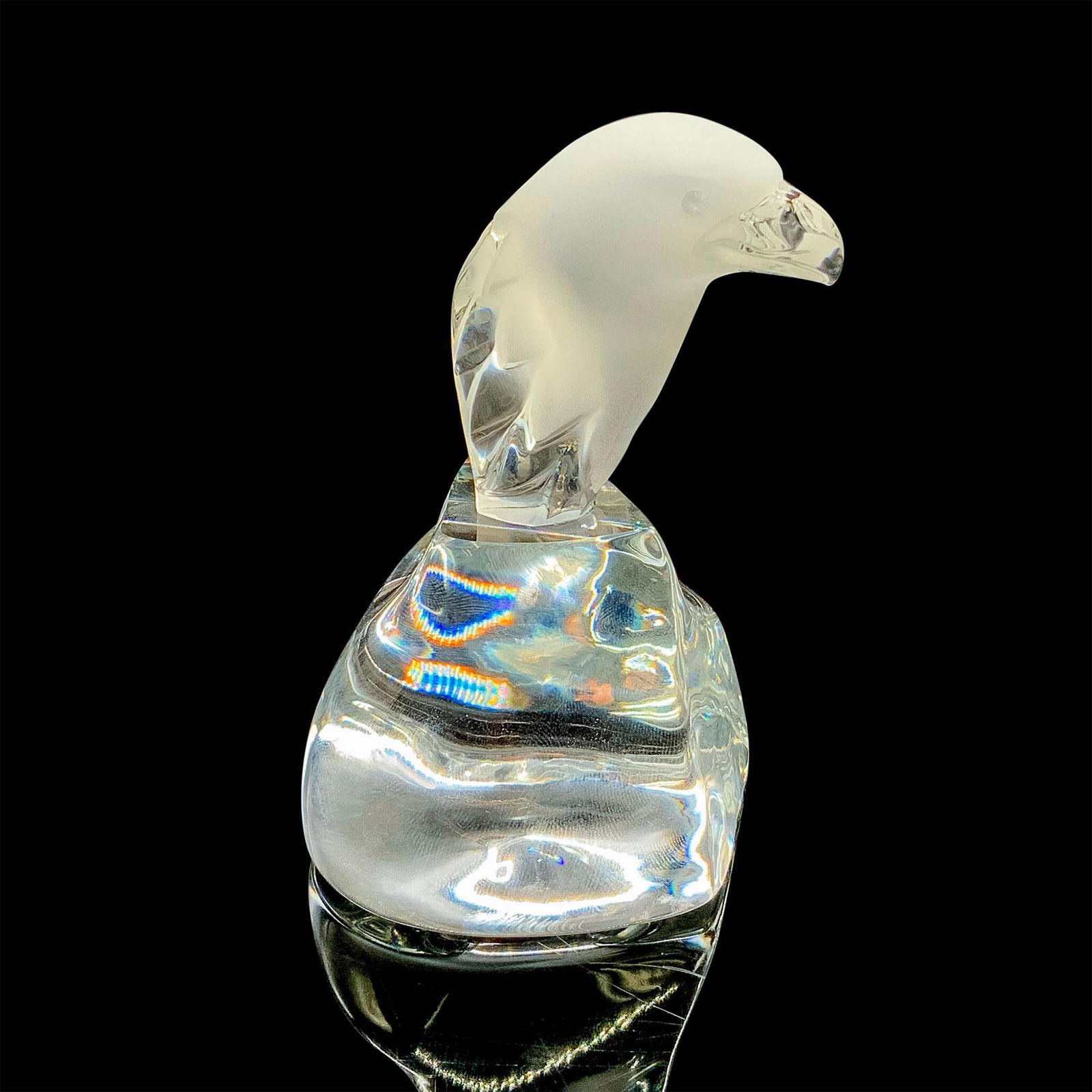Elegant Crystal Eagle Head Bust Figurine (1 of 3)