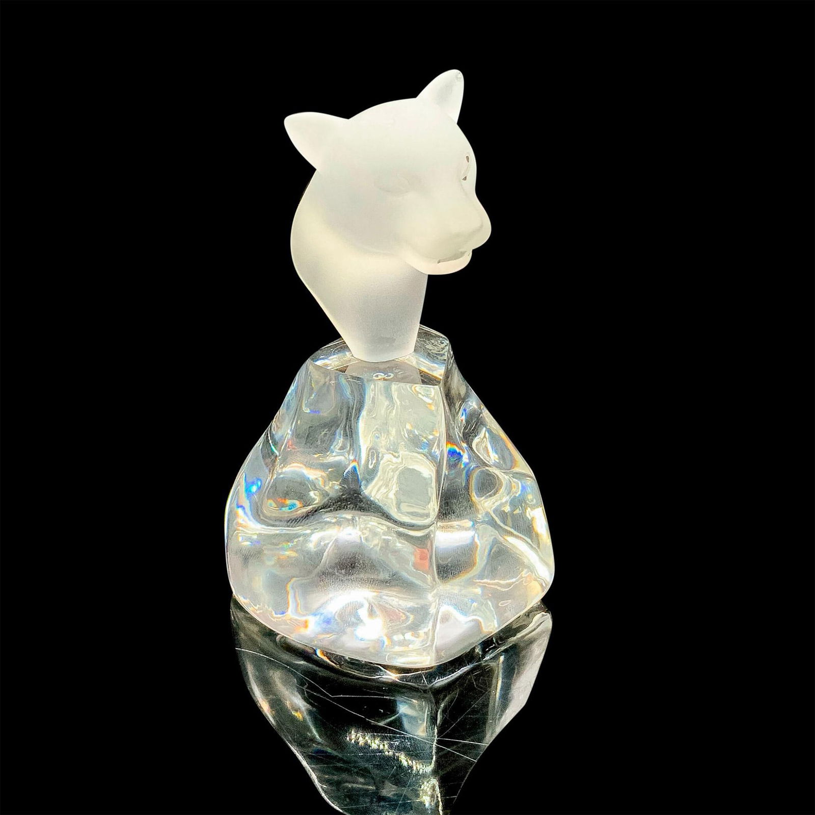 Beautiful Crystal Big Cat Head Bust Figurine (1 of 3)