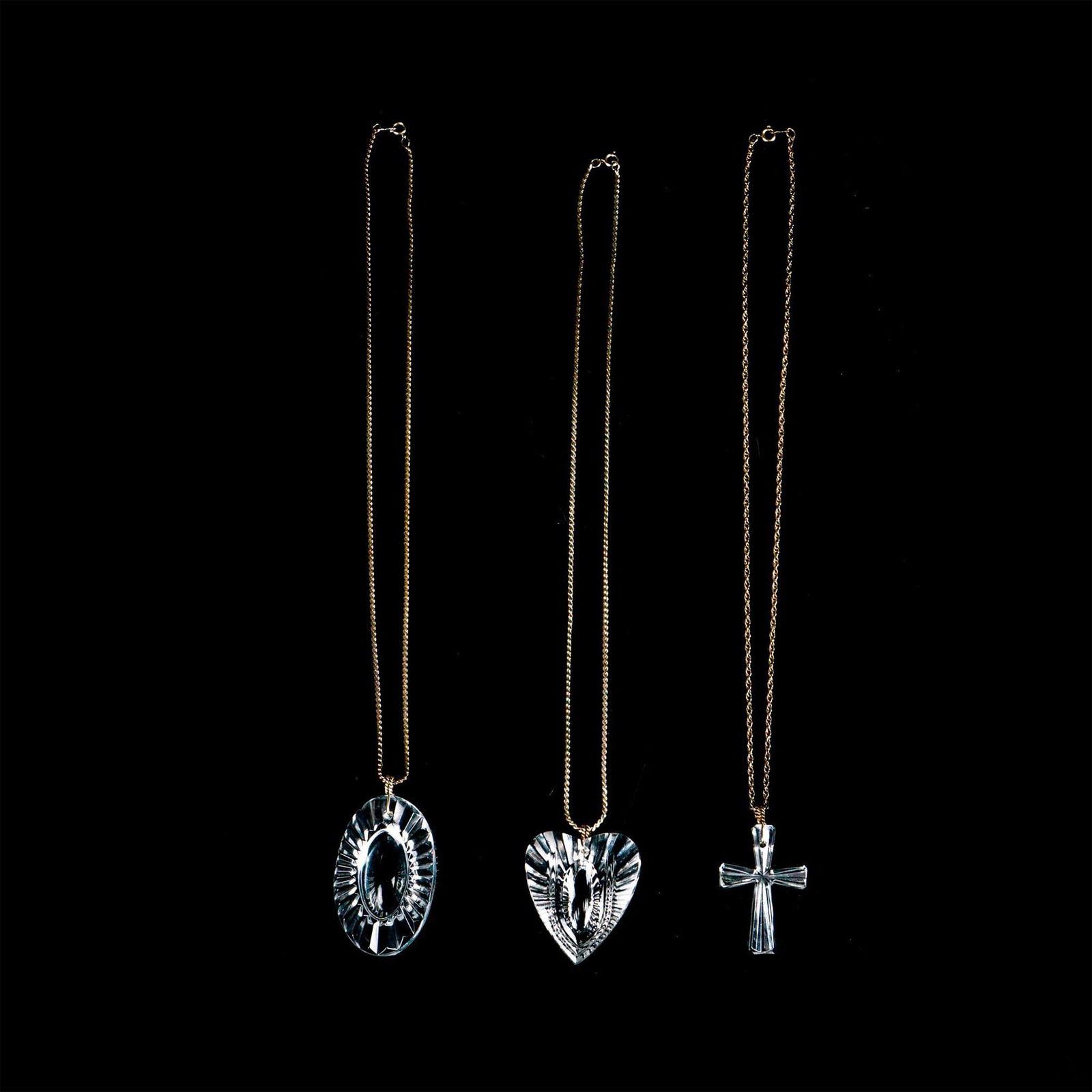 3pc Waterford Crystal Pendants (1 of 3)