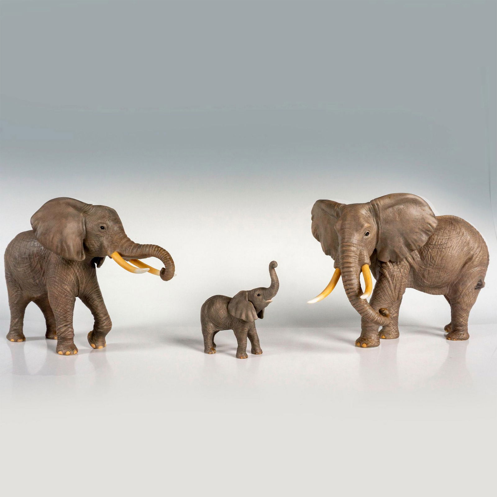 3pc Lenox Porcelain Figurines, Elephant Family (1 of 4)