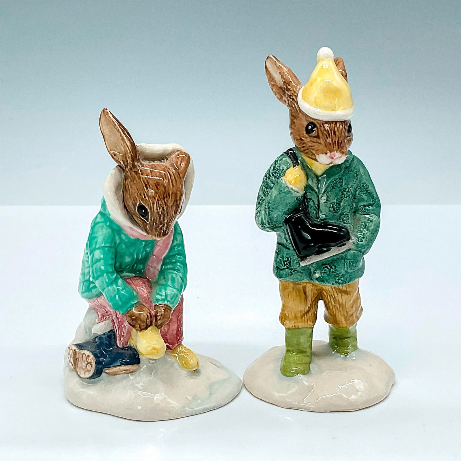 2pc Royal Doulton Bunnykins, Ice Skating Figurines (1 of 3)