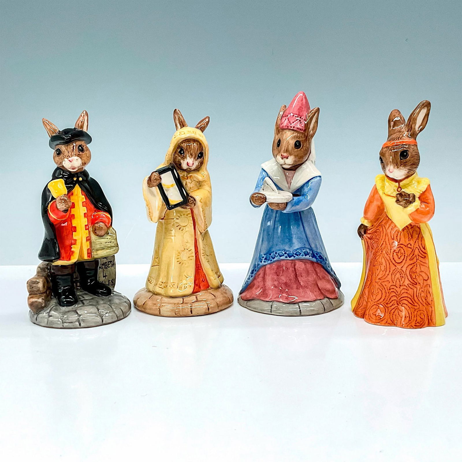 4pc Royal Doulton Bunnykins, Historical Figurines, Signed (1 of 3)