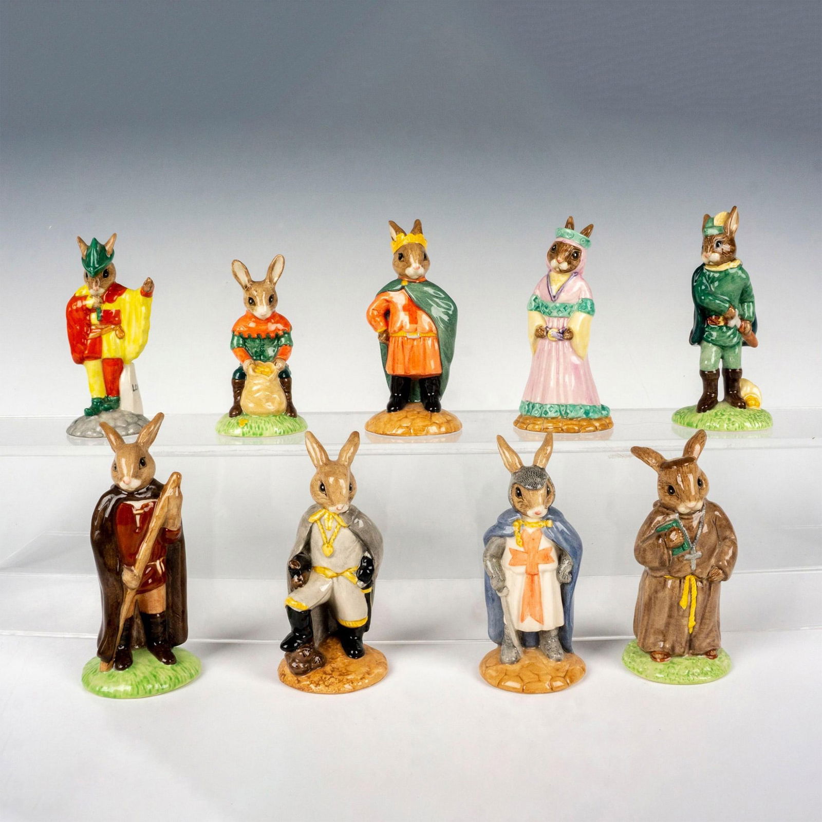 9pc Royal Doulton Bunnykins, Robin Hood Figurine Grouping (1 of 3)