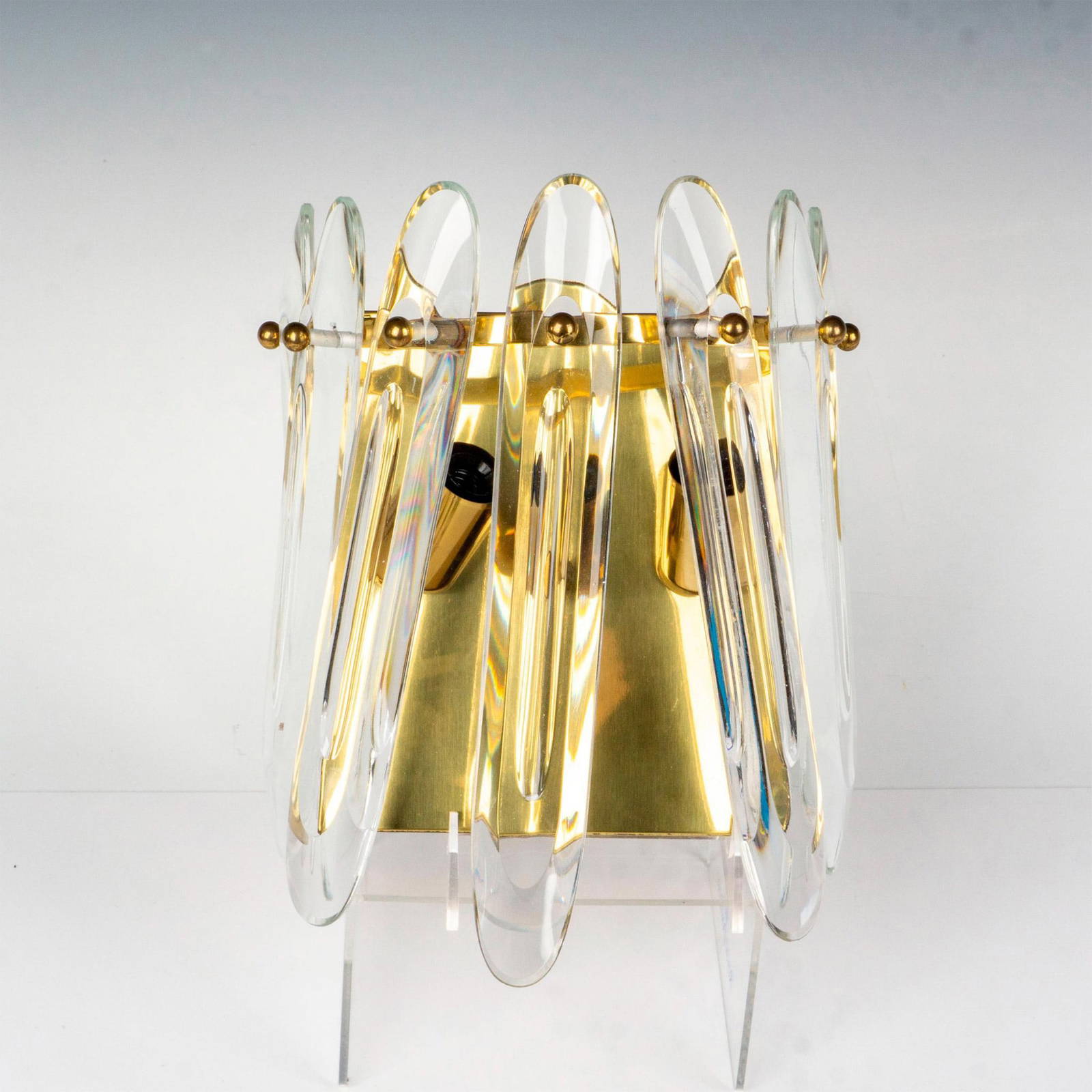 Beautiful Dangling Crystal Prism Electric Sconce Light Auction