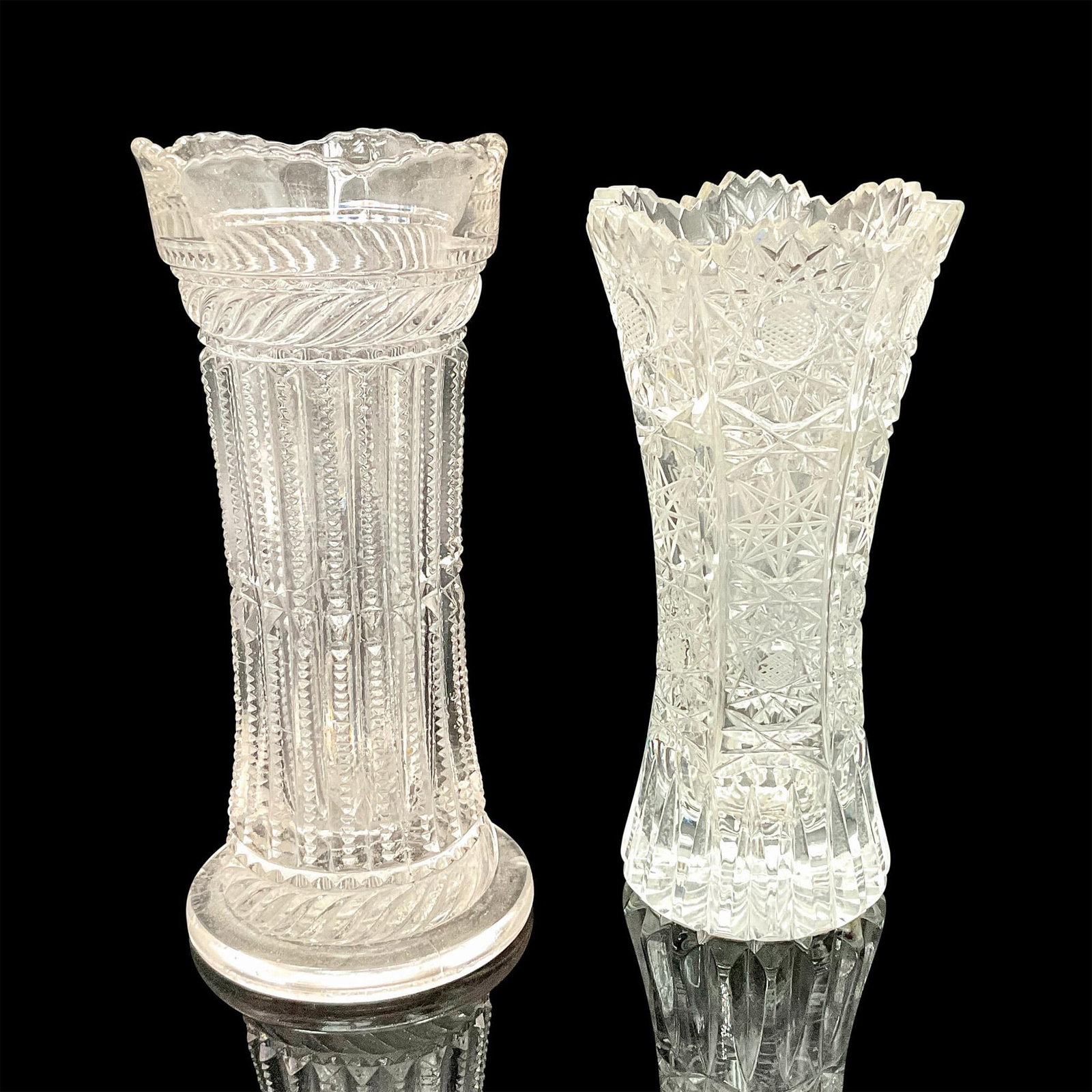 2pc Vintage Glass Vases (1 of 2)