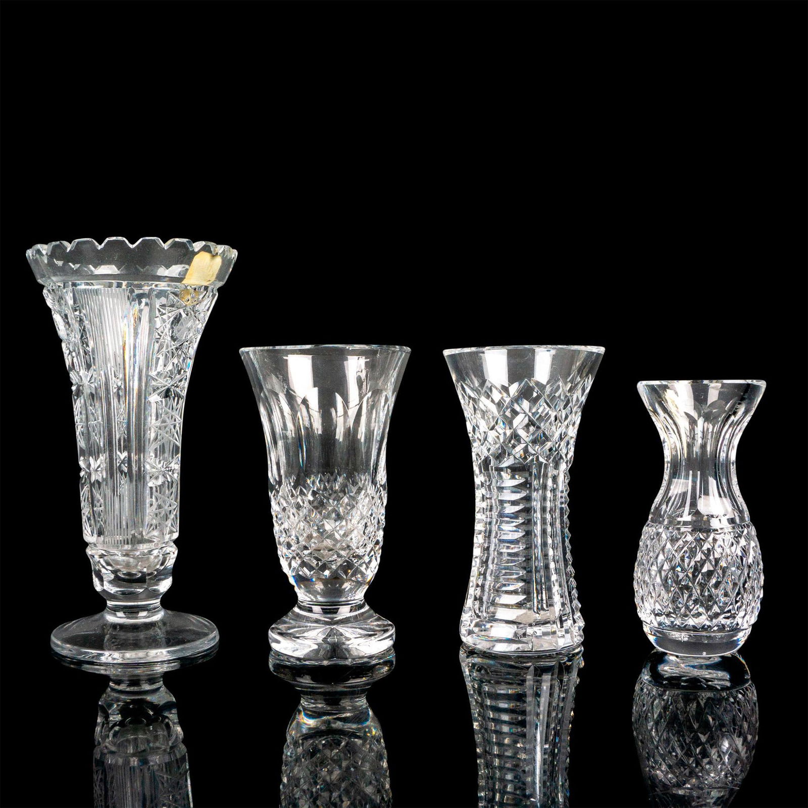 4pc Assorted Crystal Vases (1 of 2)