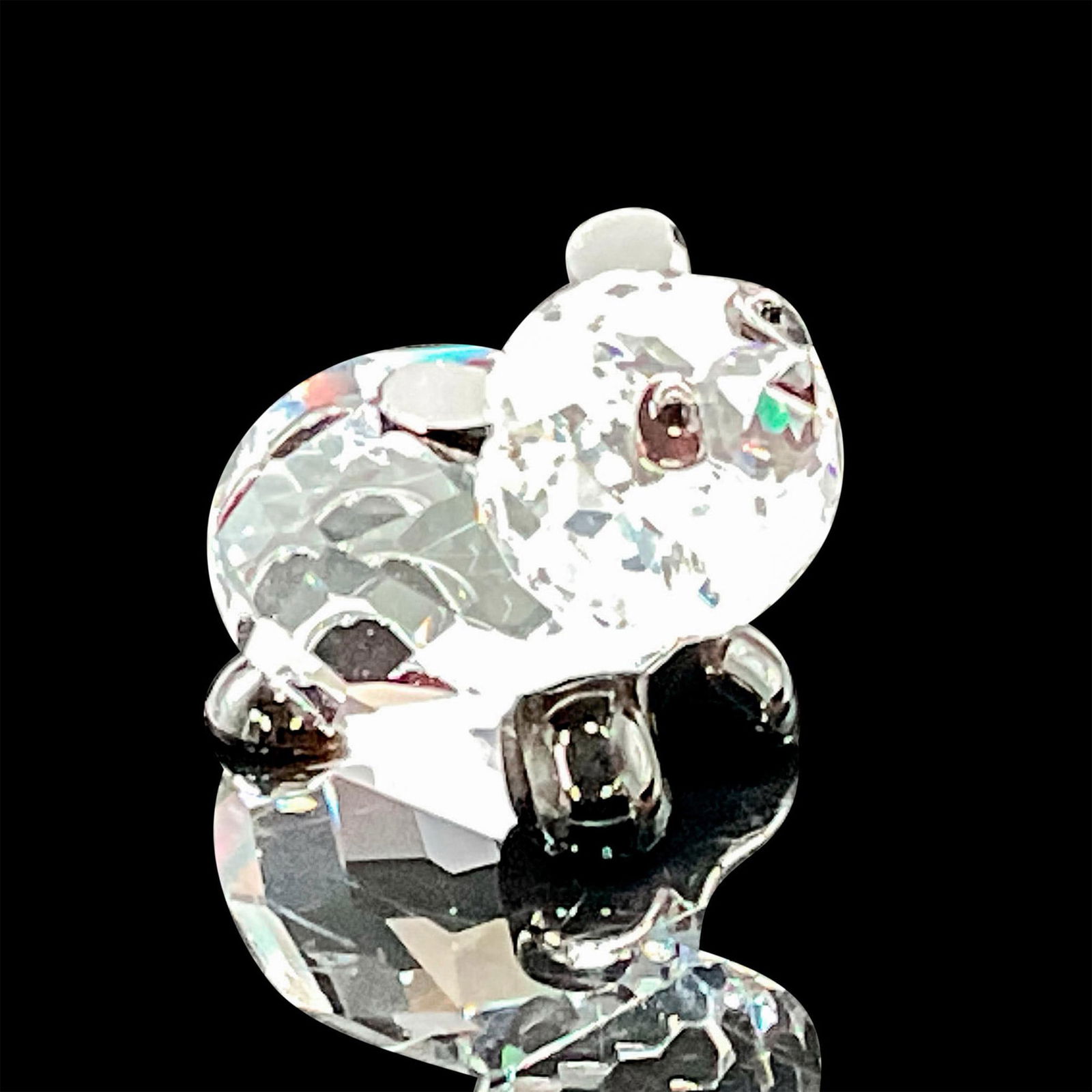 Swarovski Silver Crystal Figurine, Mini Panda Baby (1 of 3)