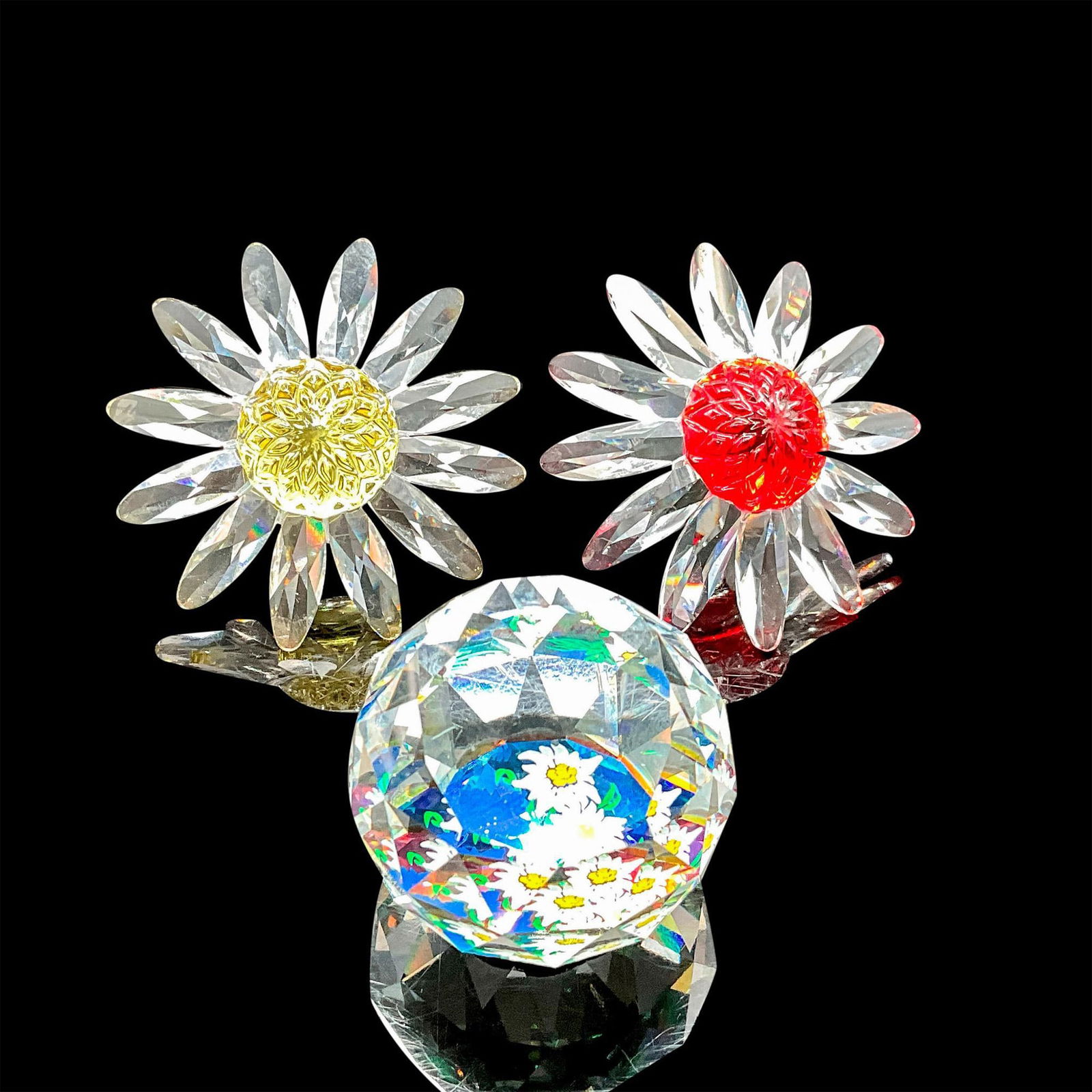 3pc Swarovski Crystal Figurines, Flowers and Paperweight (1 of 3)