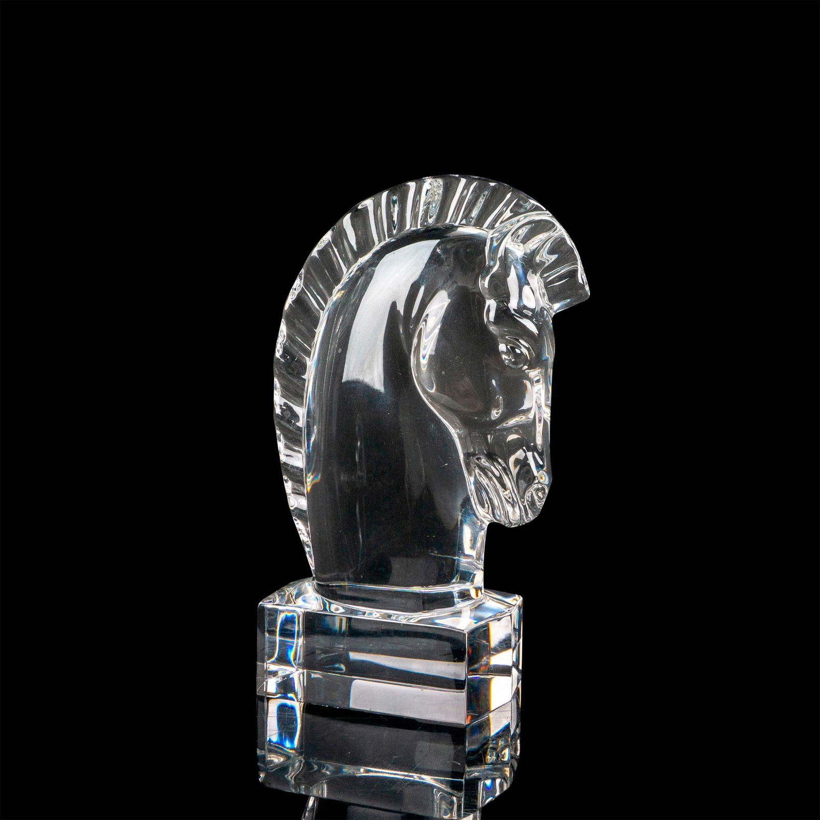 Steuben Crystal Paperweight, Trojan Horse Head (1 of 3)