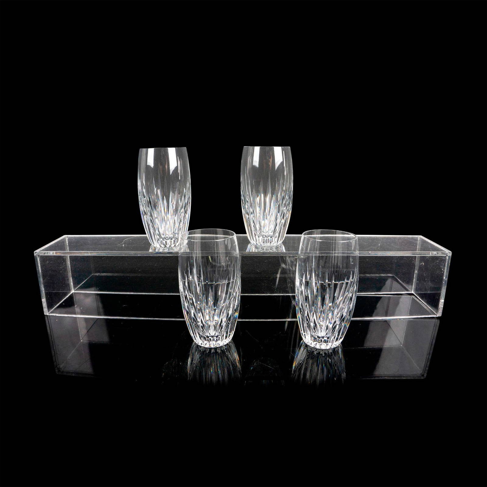 4pc Baccarat Crystal Highball Glasses, Massena Auction