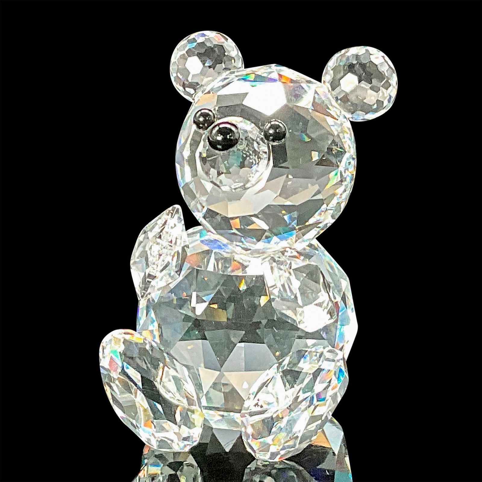 Swarovski Crystal Figurine, Bear Seated Small (1 of 3)