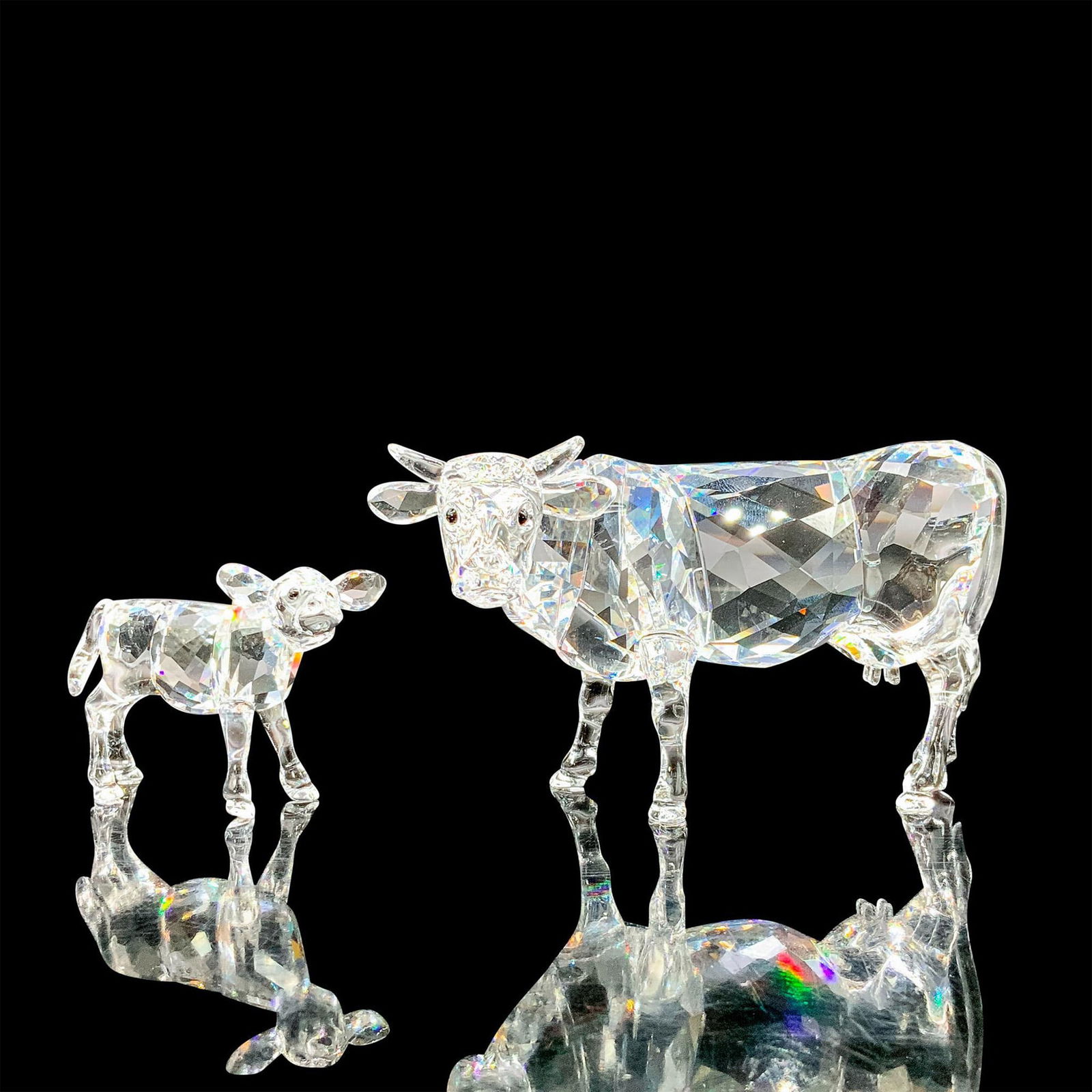 2pc Swarovski Crystal Figurines, Cow 905775 and Calf 905776 (1 of 4)
