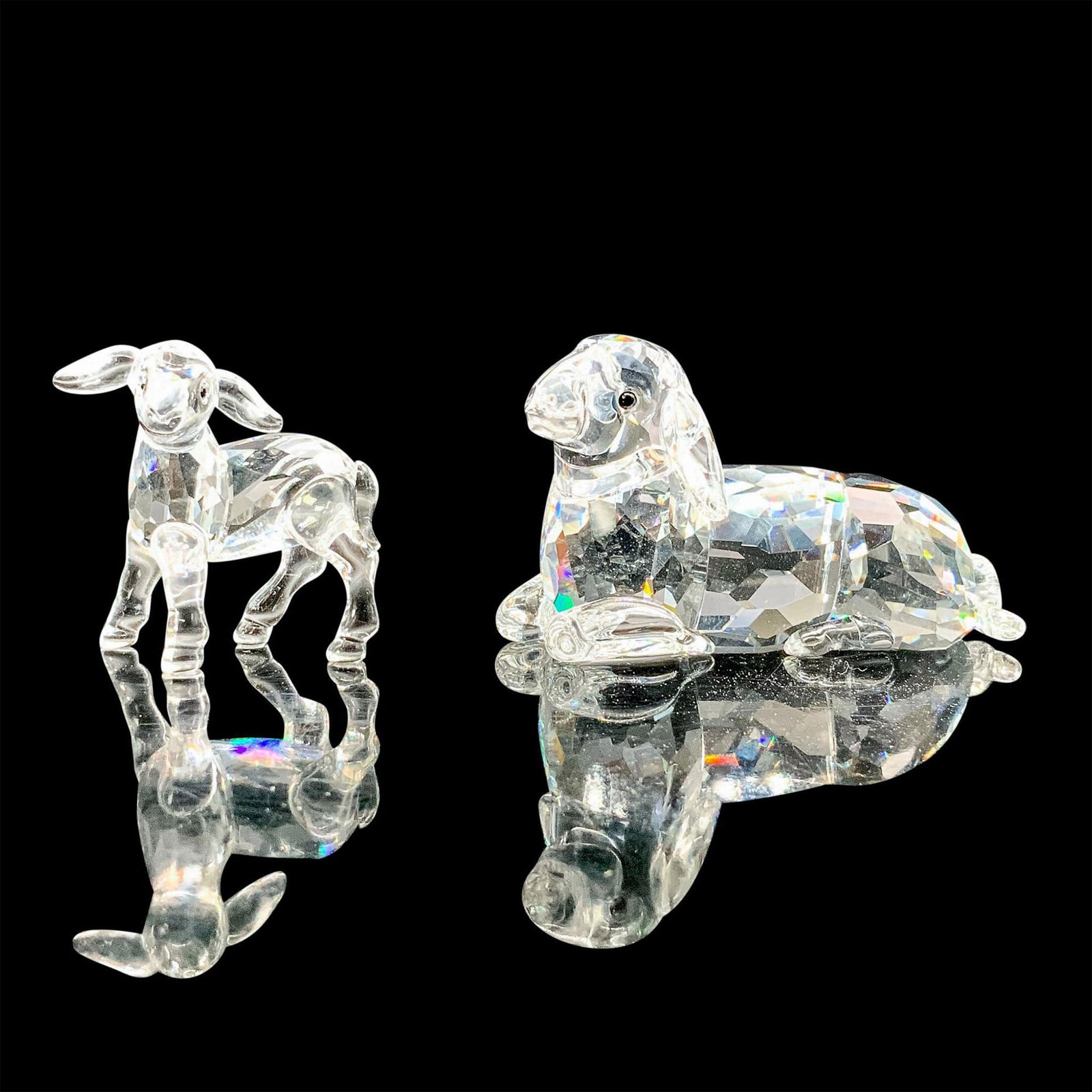 2pc Swarovski Crystal Figurines, Sheep 631437 & Lamb 651875 (1 of 4)