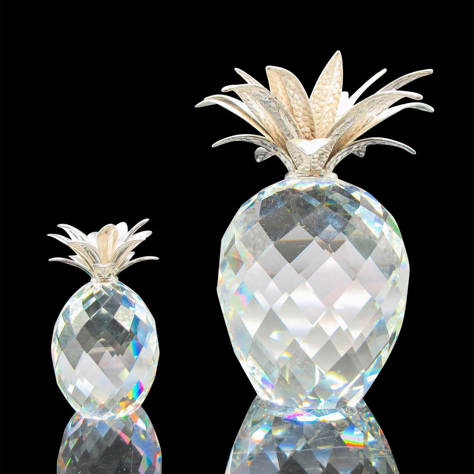 2pc Swarovski Crystal Figurines, Pineapples (1 of 3)