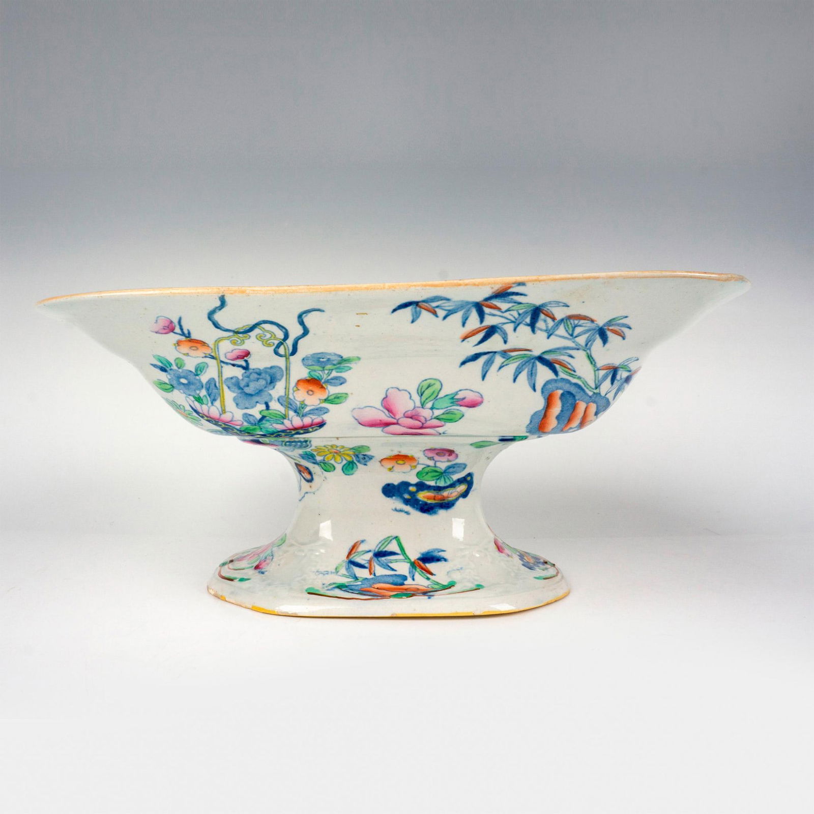 Stephen Folch Ironstone Bamboo and Basket Compote Bowl (1 of 4)