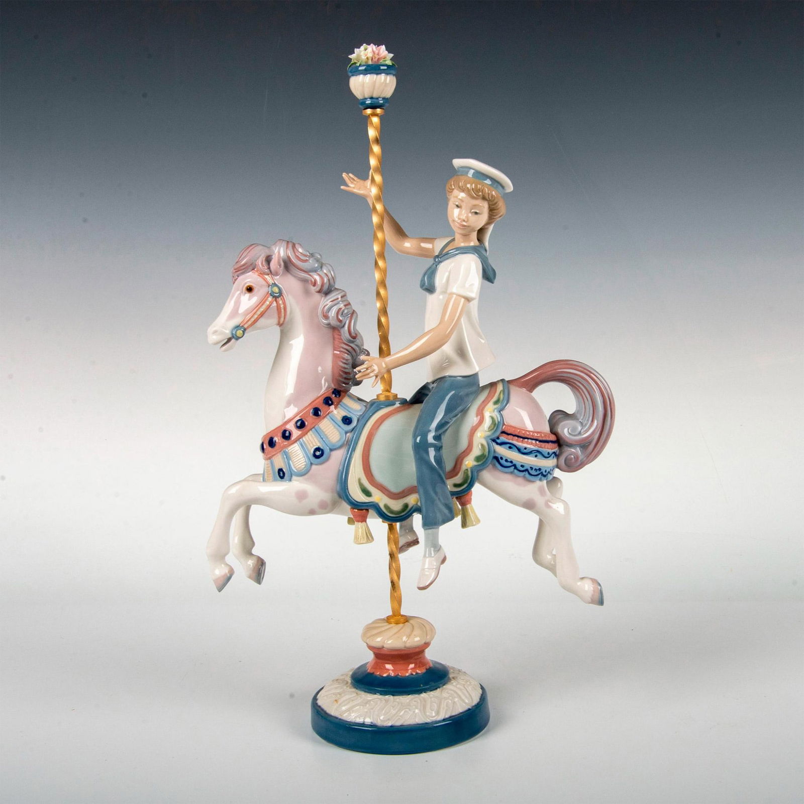 Boy On Carousel Horse 1001470 - Lladro Porcelain Figurine (1 of 4)