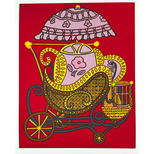 William Nelson Copley CPLY (American) 1919-1996, Serigraph, Baby Buggy, signed: Serigraph titled Baby Buggy. Year 1978. Signed lower right numbered 174/200. Sight size 26" x 33"