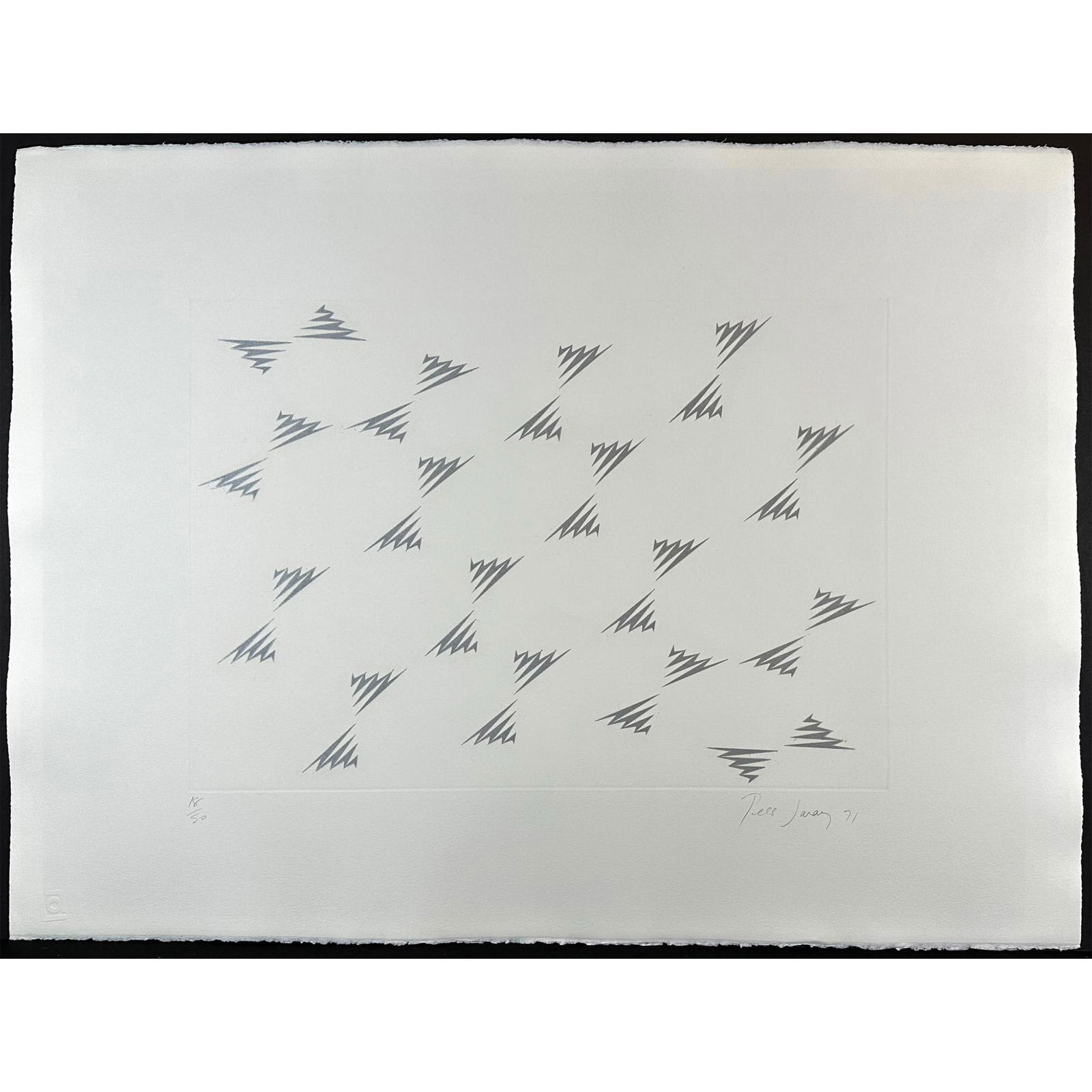 Tess Jaray (1937-) Etching From Encounter Suite (2) signed (1 of 4)
