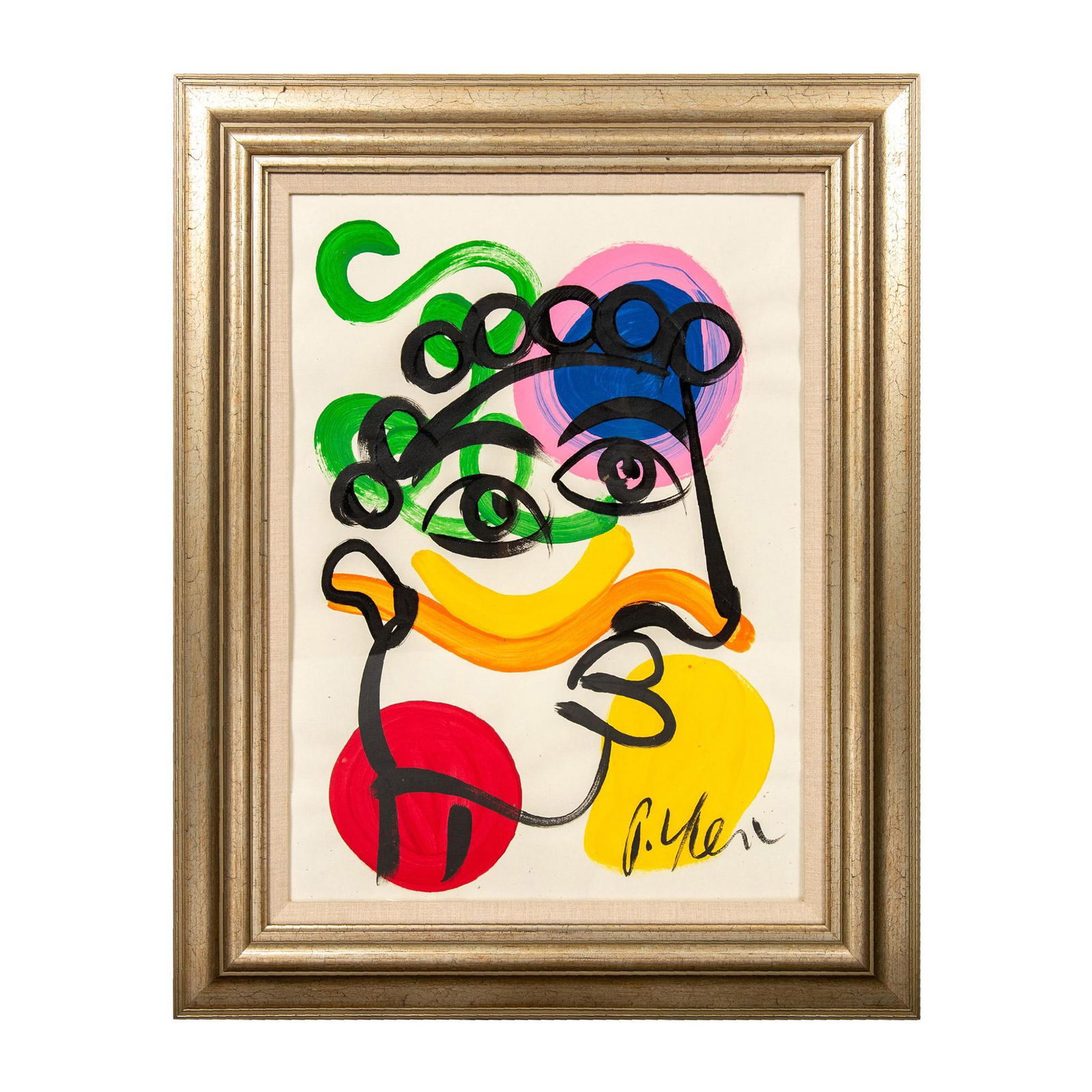 Peter Keil, Original Watercolor Portrait on Paper, Signed (1 of 4)