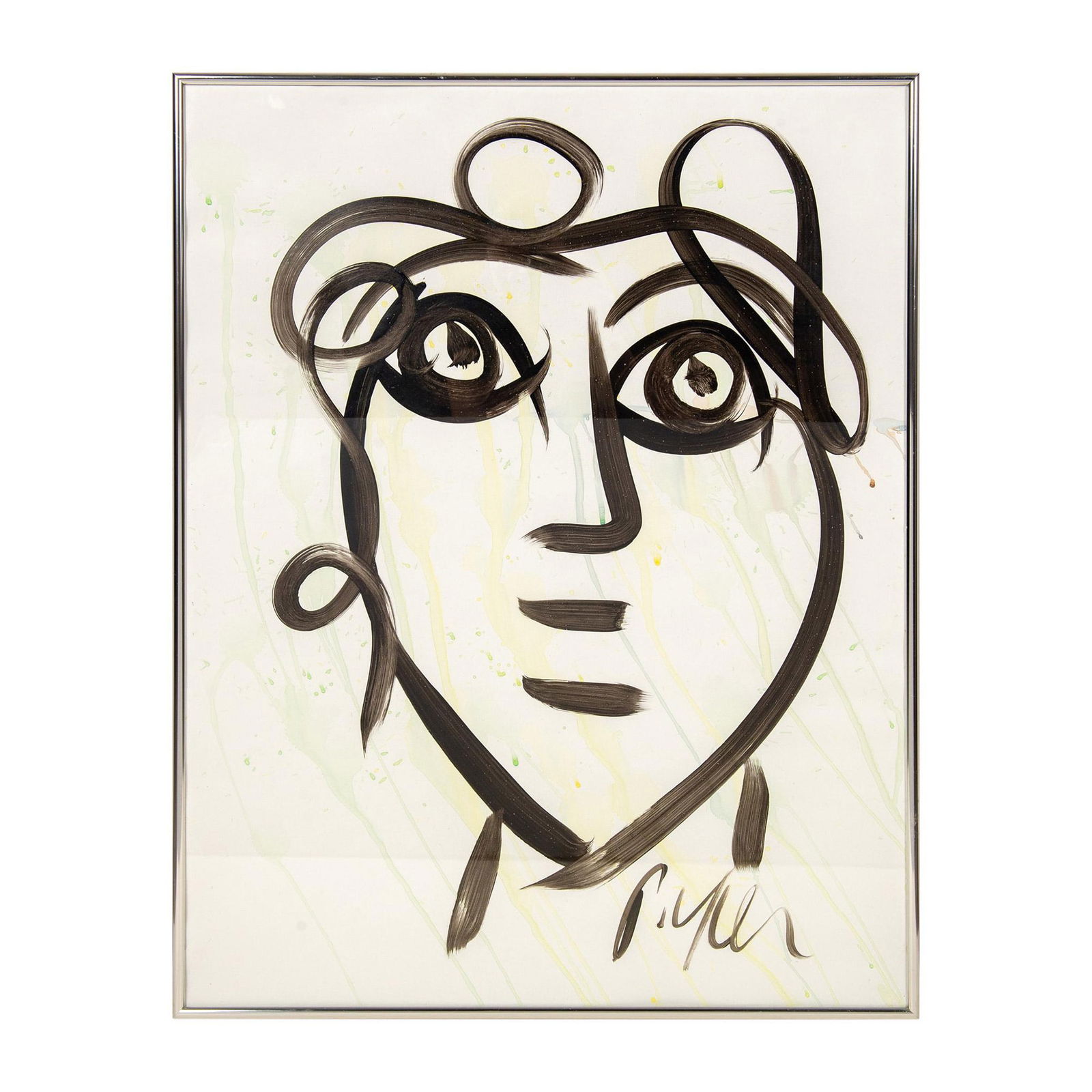 Peter Keil, Original Watercolor Portrait on Paper, Signed (1 of 4)