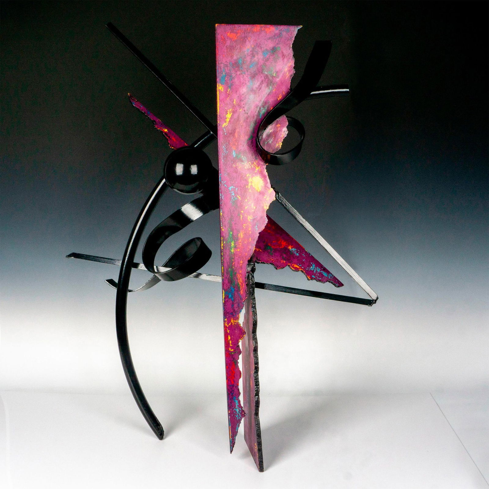 Delos Van Earl, Abstract Painted Metal Sculpture, Harmony (1 of 3)