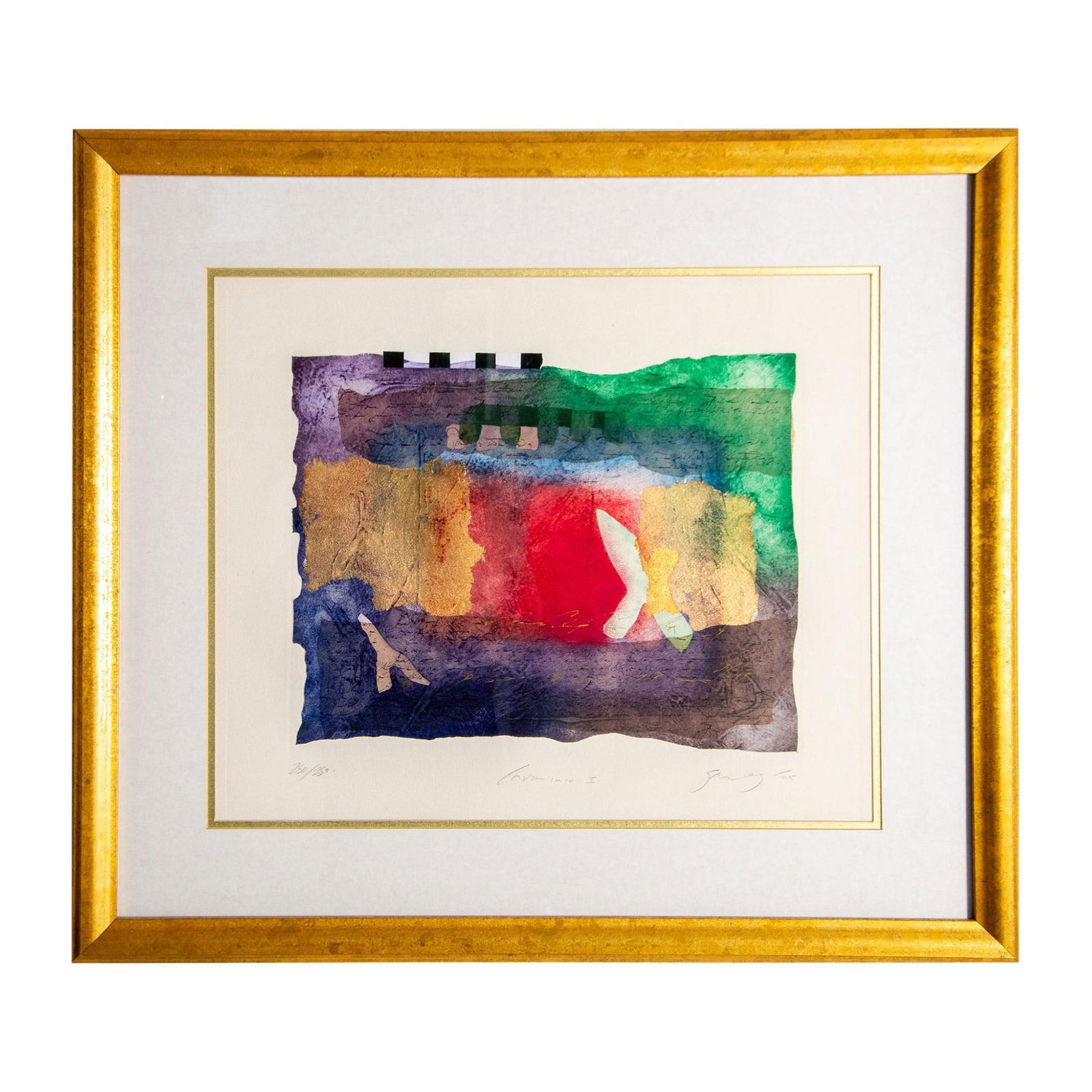 Janine Cox (20th century) Original Color Etching, Carminio (1 of 6)