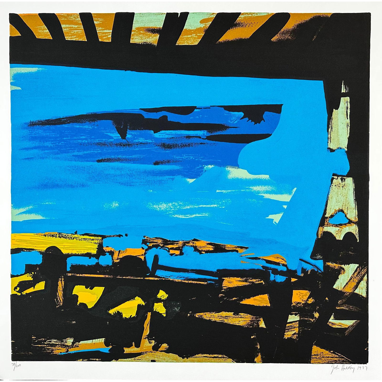 John Hultberg (1922-2005) Serigraph, Sinking Ship, Signed (1 of 4)