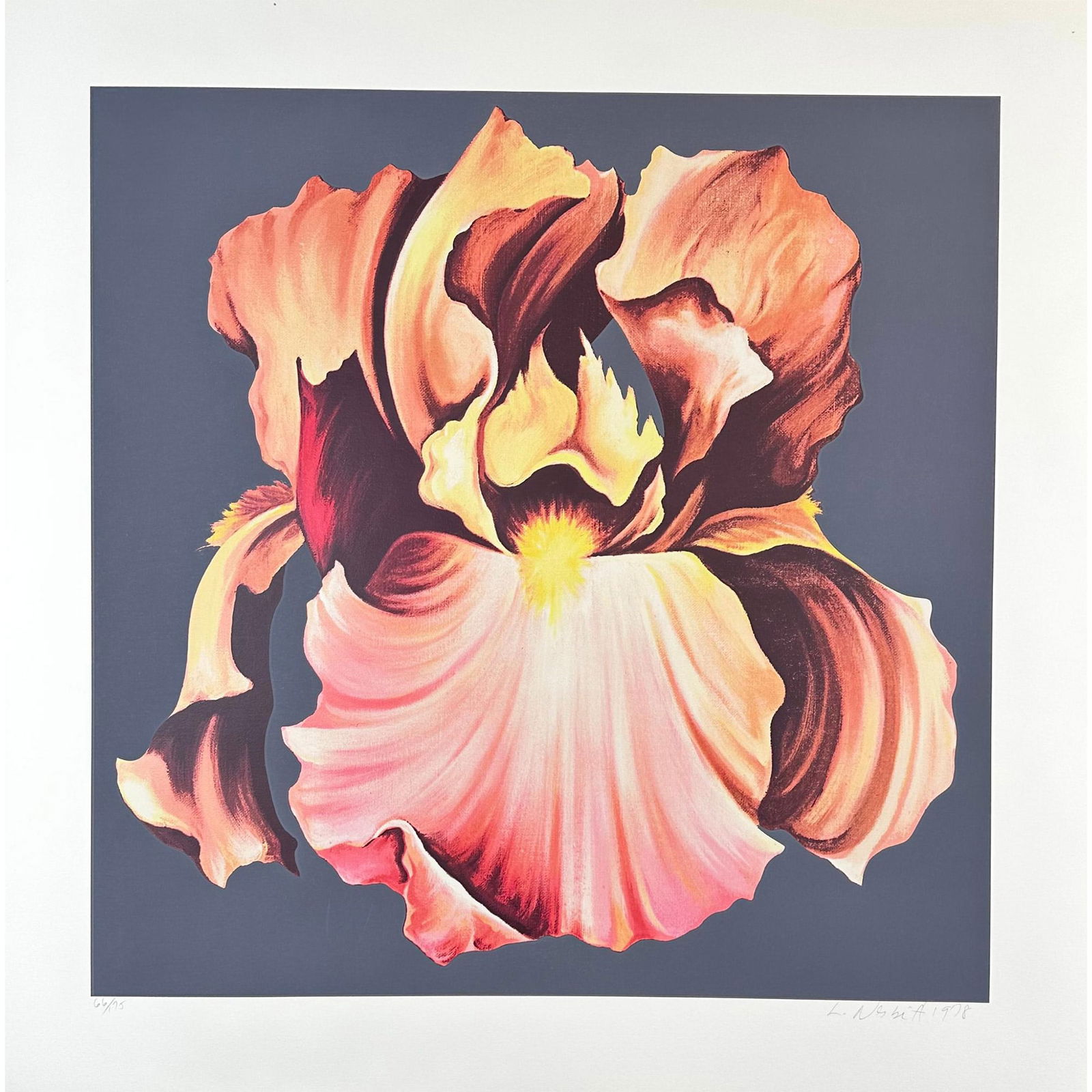 Lowell Nesbitt (1933-1993), Screenprint, Iris, signed (1 of 4)