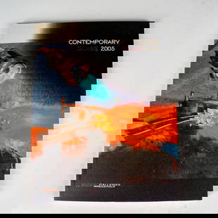 Contemporary Glass 2005, Catalog by Habatat Galleries: Florida: 2005. Twenty-second annual international glass invitational exhibition book. 124-page featuring Marc Petrovic working. Catalog is organized by different types of glass, followed by numerous p