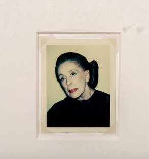 Andy Warhol (American, 1928-1987) Polaroid Photograph: Photograph of Martha Graham (American, 1894-1991) taken in 1979 by Andy Warhol. Martha Graham was an American modern dancer and choreographer. Her style, the Graham technique, reshaped American dance