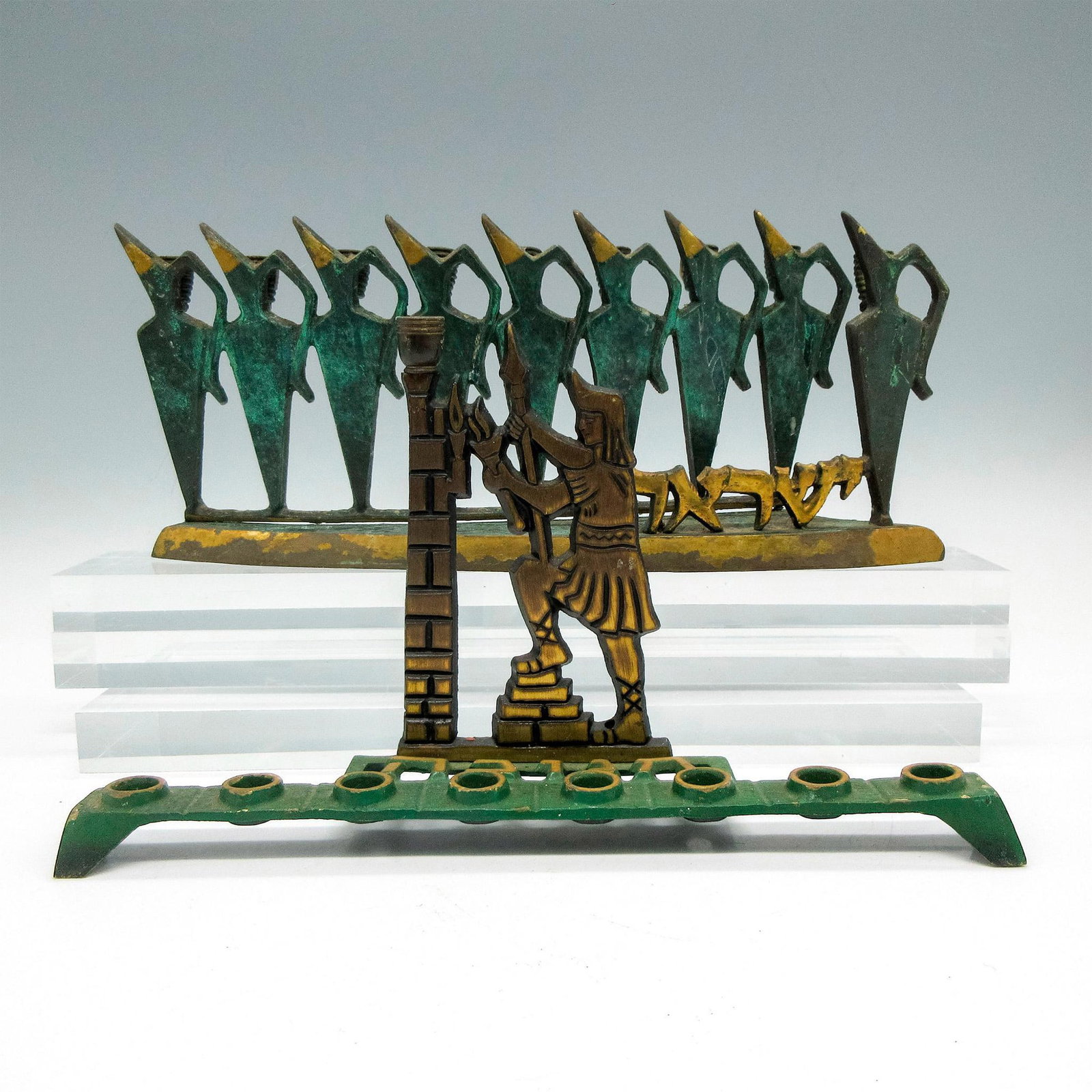 2pc Vintage Brass Motif Menorahs (1 of 5)