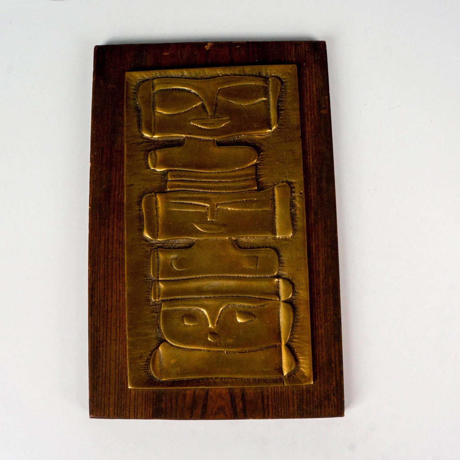 Framed Brass Decorative Plaque (1 of 2)