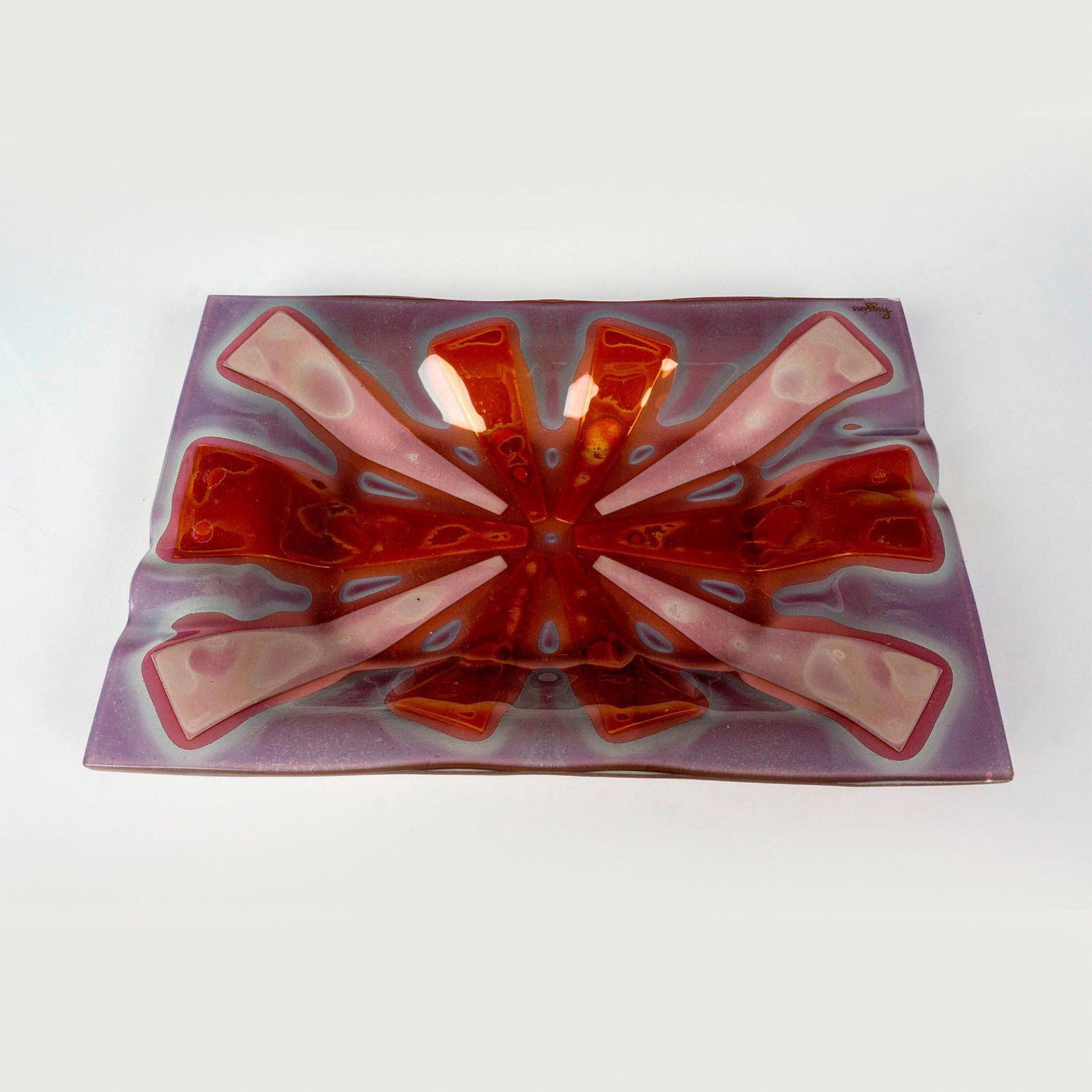 Higgins Art Glass Tray (1 of 3)
