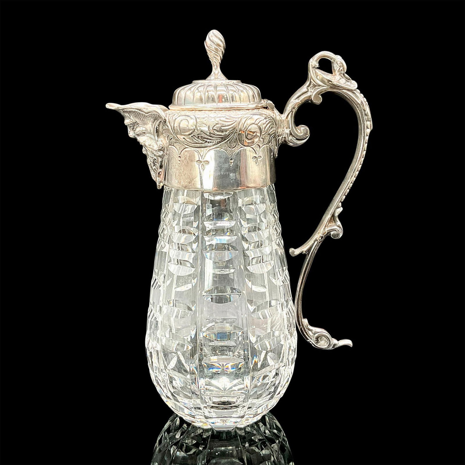 Victorian Claret Jug, Silver Plated and Crystal (1 of 3)
