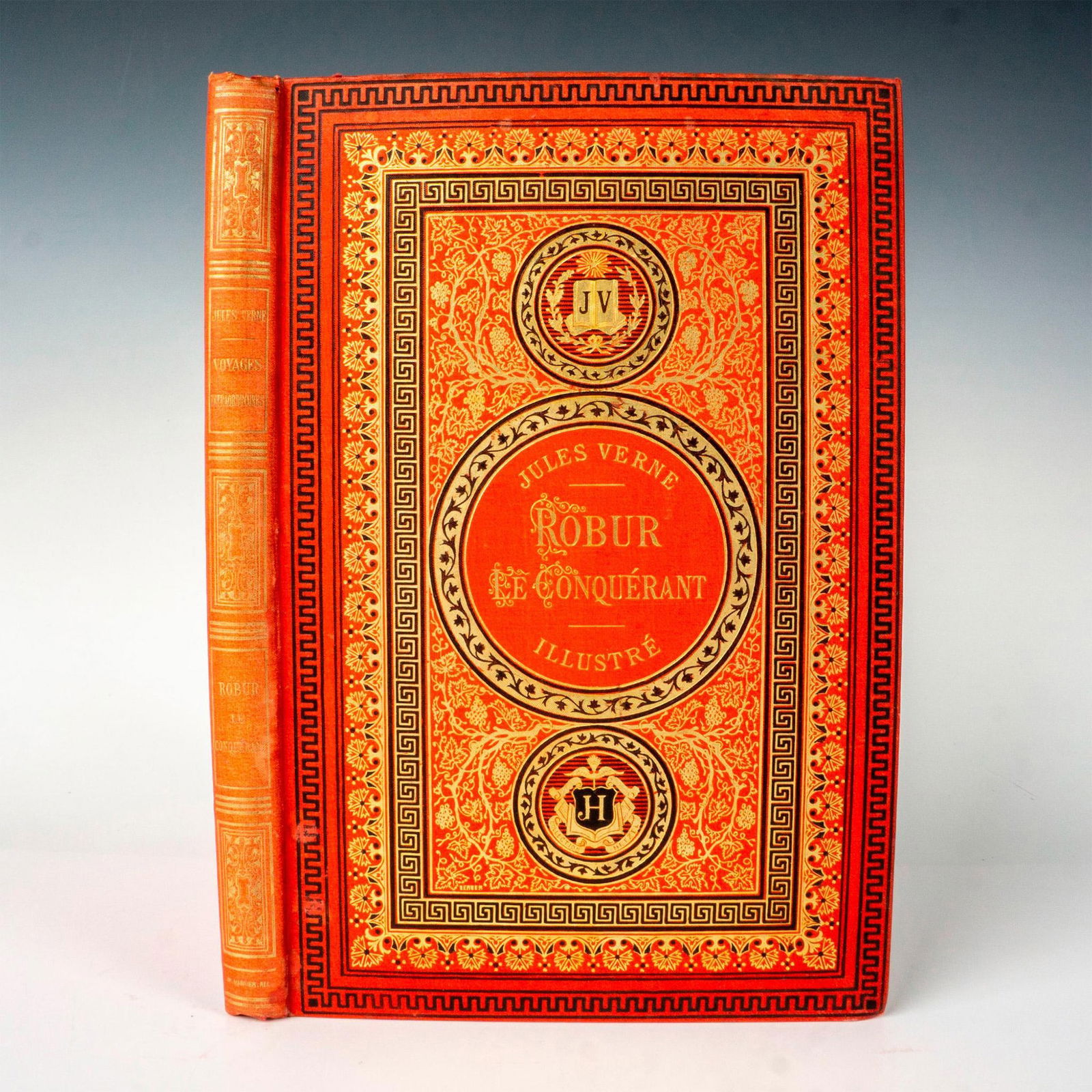 Jules Verne, Robur le Conquerant, JV Aux Initiales, Dorees (1 of 4)